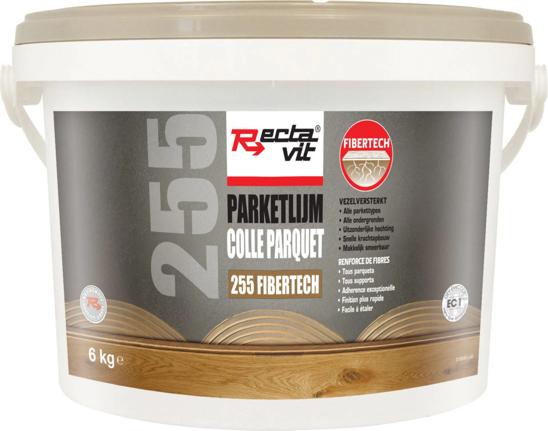 COLLE POUR PARQUET RECTAVIT (MS-POLYMERE) 255 FIBER - 6 KG