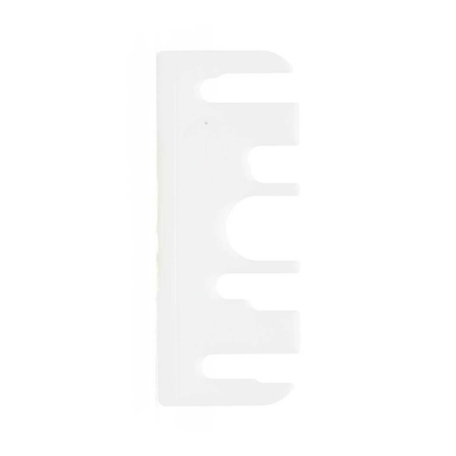 AXA 1143-01-95 Sous-plaque charnière (épaisseur 1 mm, hauteur 89 mm, plastique blanc)