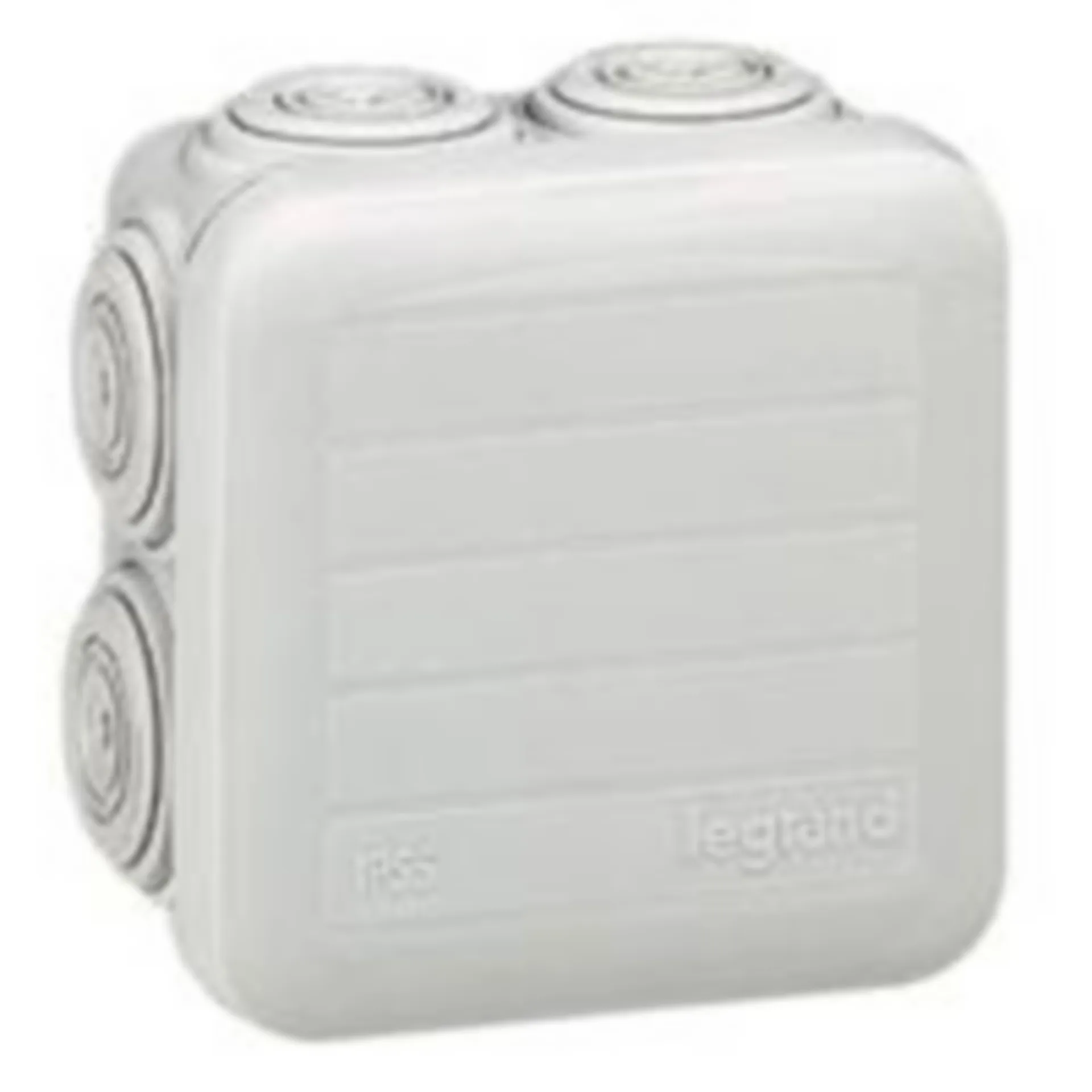 BOÎTE CARRÉE PLEXO IP 55 ÉTANCHE - GRIS - 7 EMBOUTS 65X65X40MM