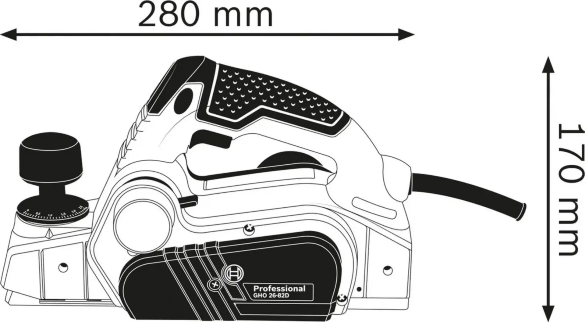 Schaafmachine GHO 26-82 D met koffer Schaafmachine GHO 26-82 D met koffer