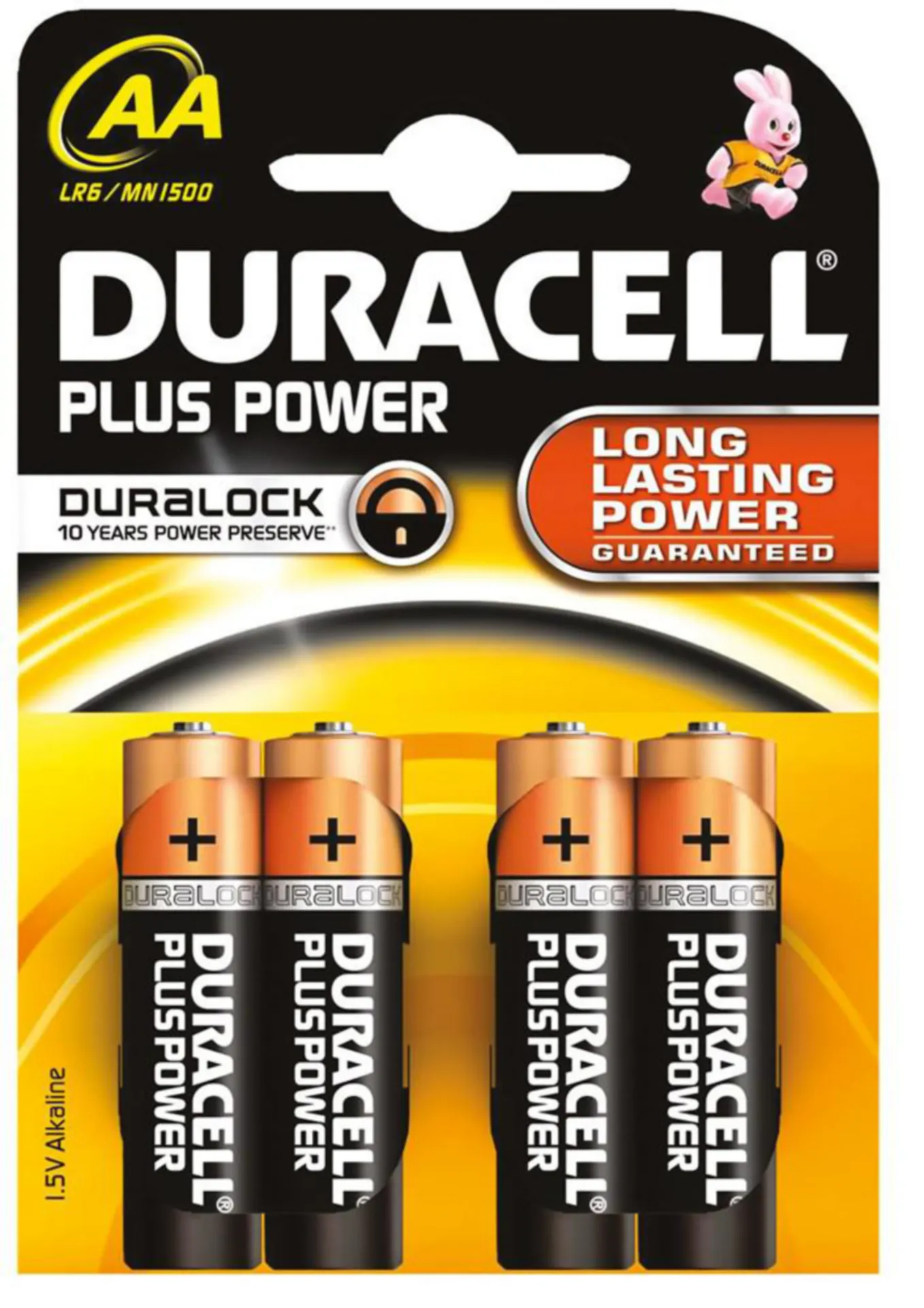 BATTERIJ DURACELL "PLUS POWER"- TYPE AA / LR6