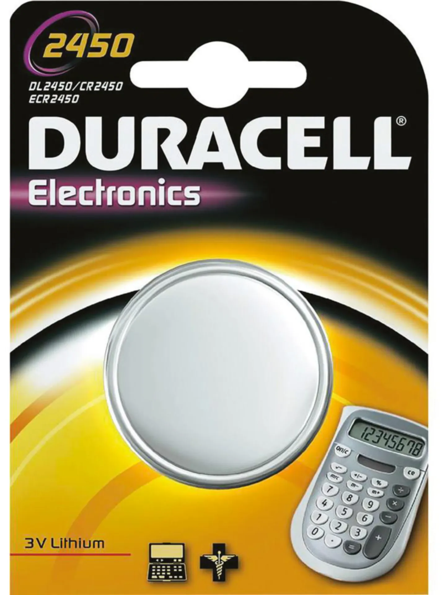 BATTERIJ DURACELL "ELECTRONICS" - TYPE CR-2450