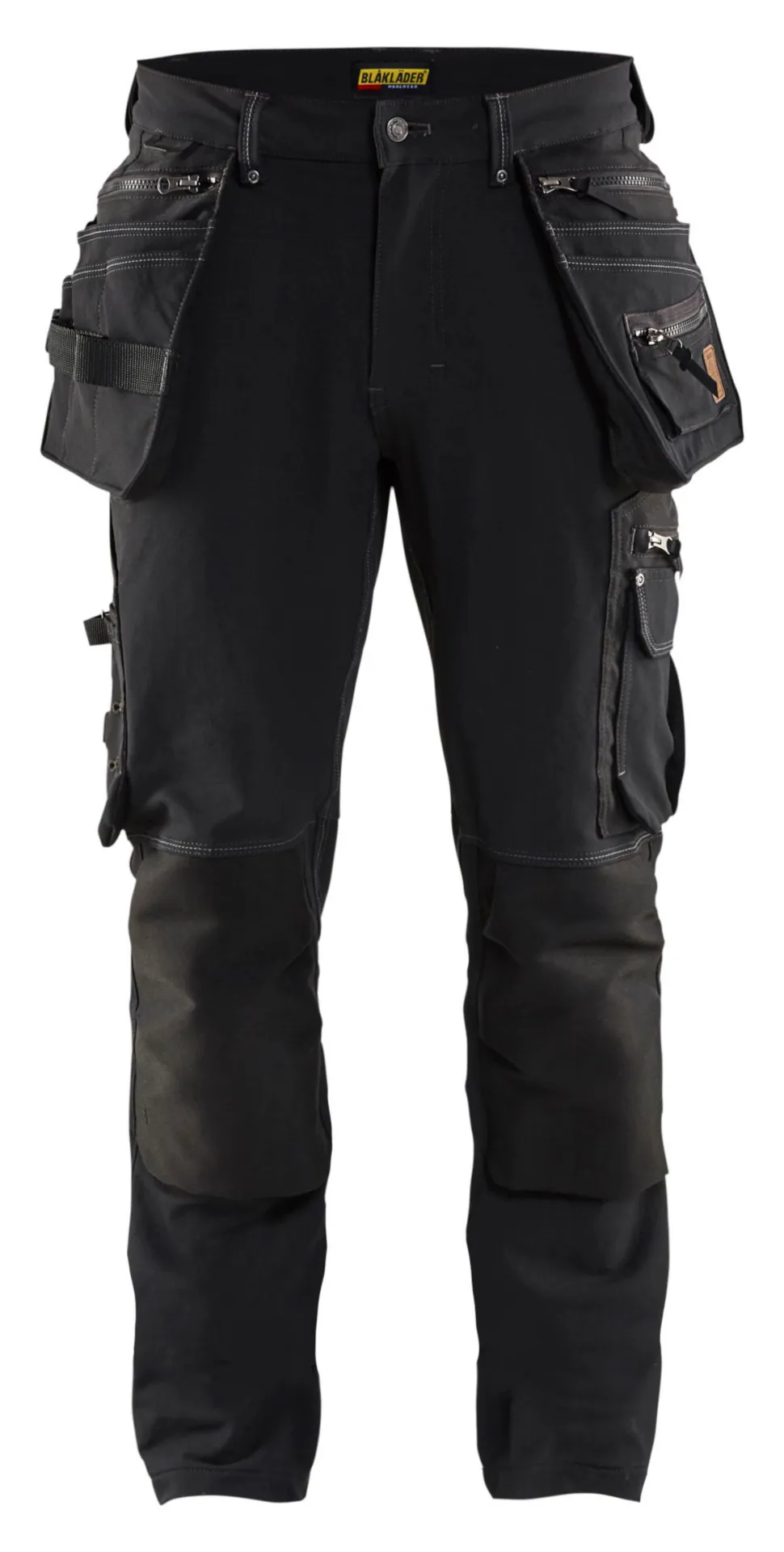 Blåkläder X1900 Pantalon de travail 4-D stretch noir (C56, poches genouillères, holster)