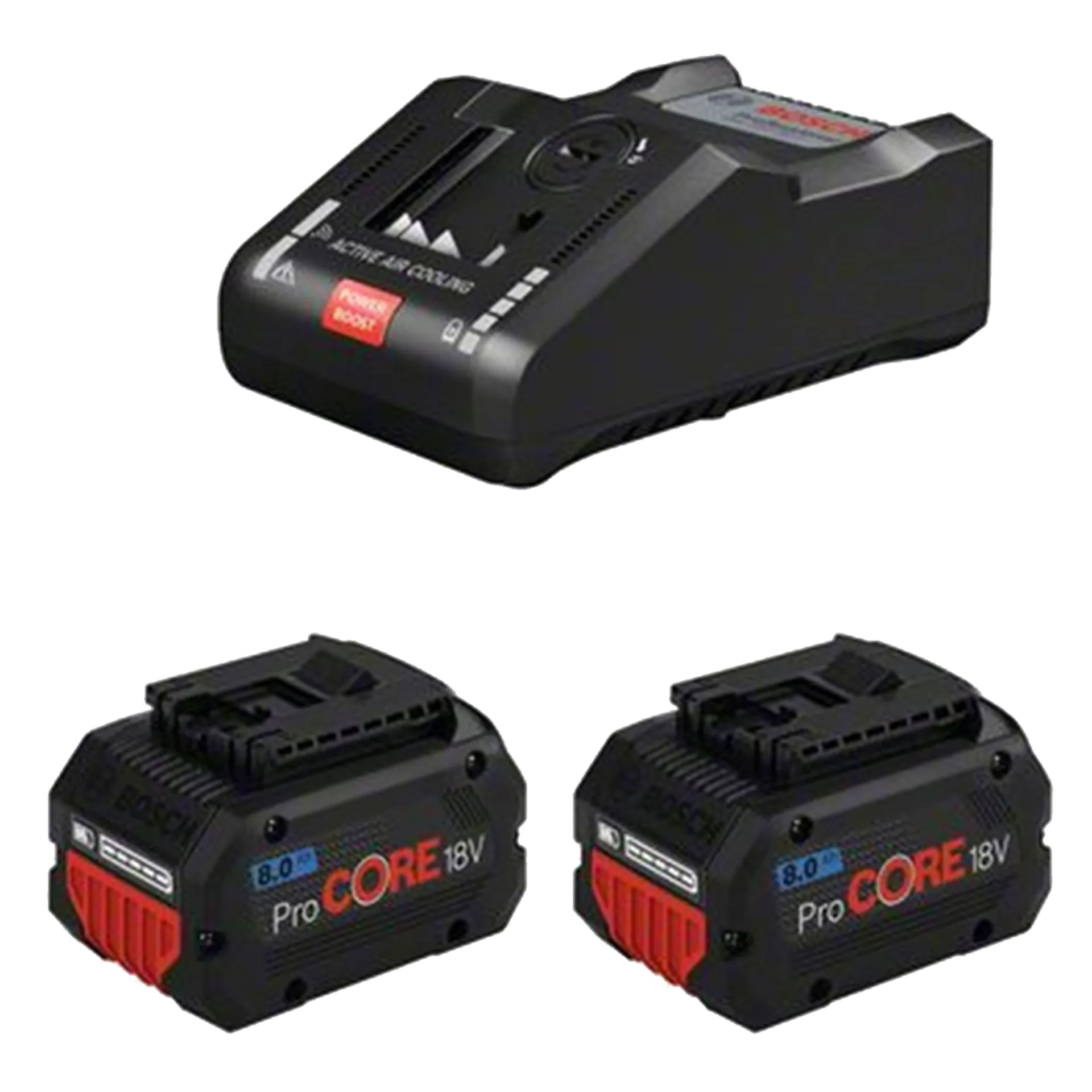 AccuSet (2x 8 Ah Li-ion Procore + Lader GAL18V-160 C)