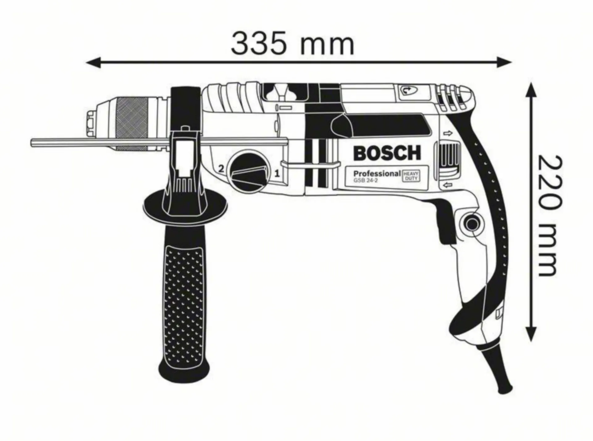 Klopboormachine GSB 24-2 (1100 W)