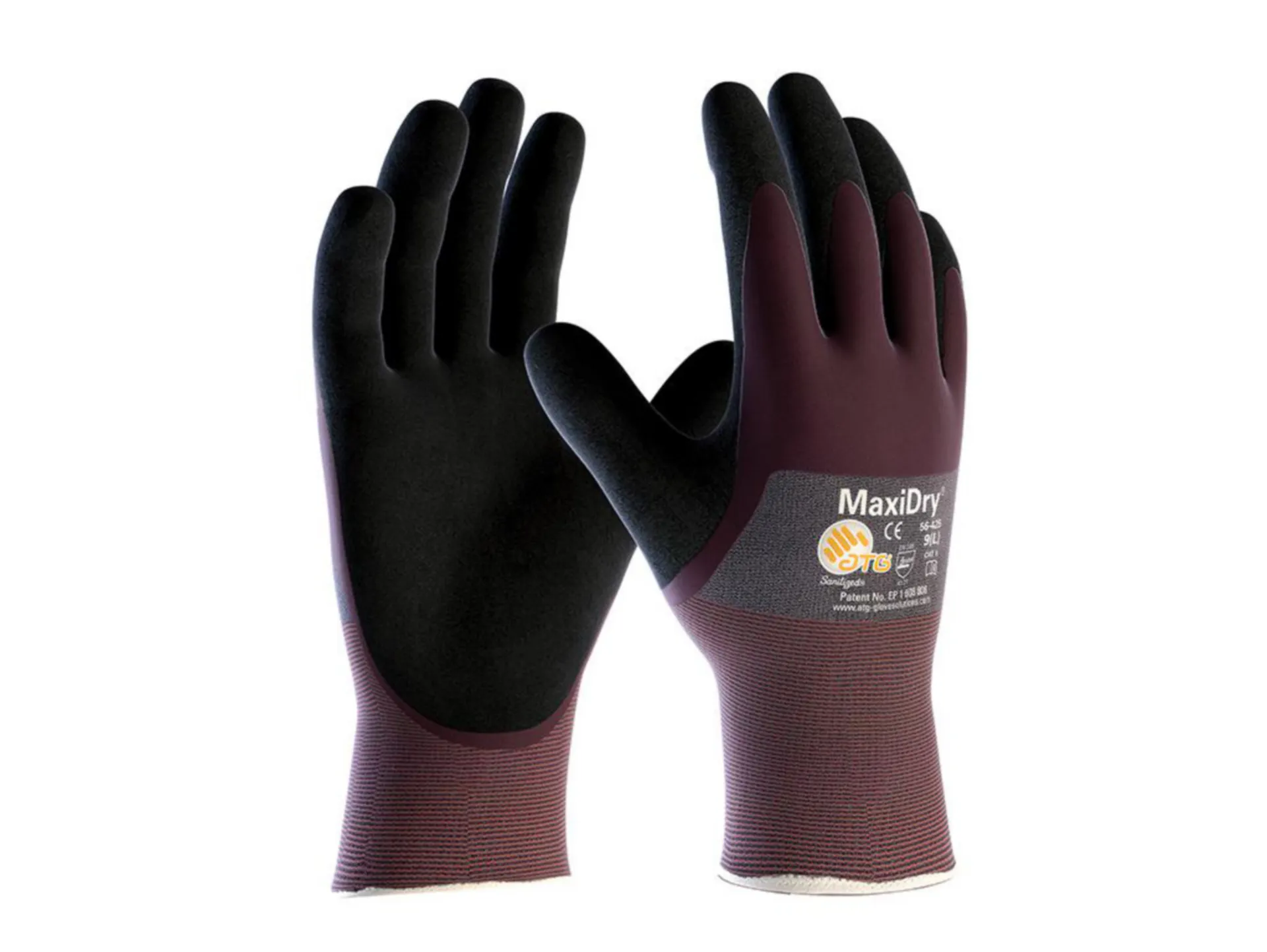 ATG Maxidry 56-425 gant de précision (revêtement nitrile 3/4, manchette élastique)