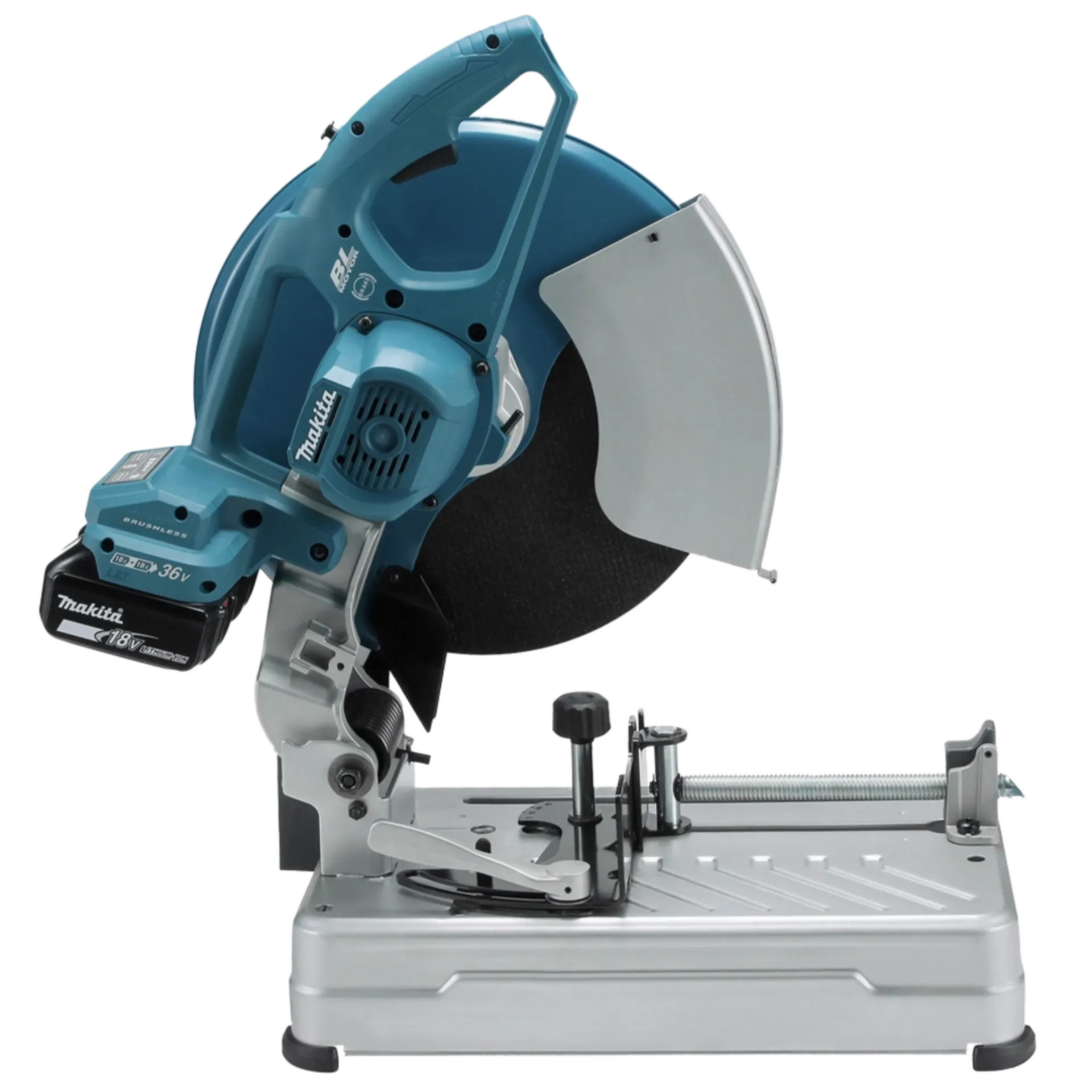 Makita DLW140Z Scie à tronçonner sur batterie (2 x 18 V, Ø 355 x 25,4 mm)