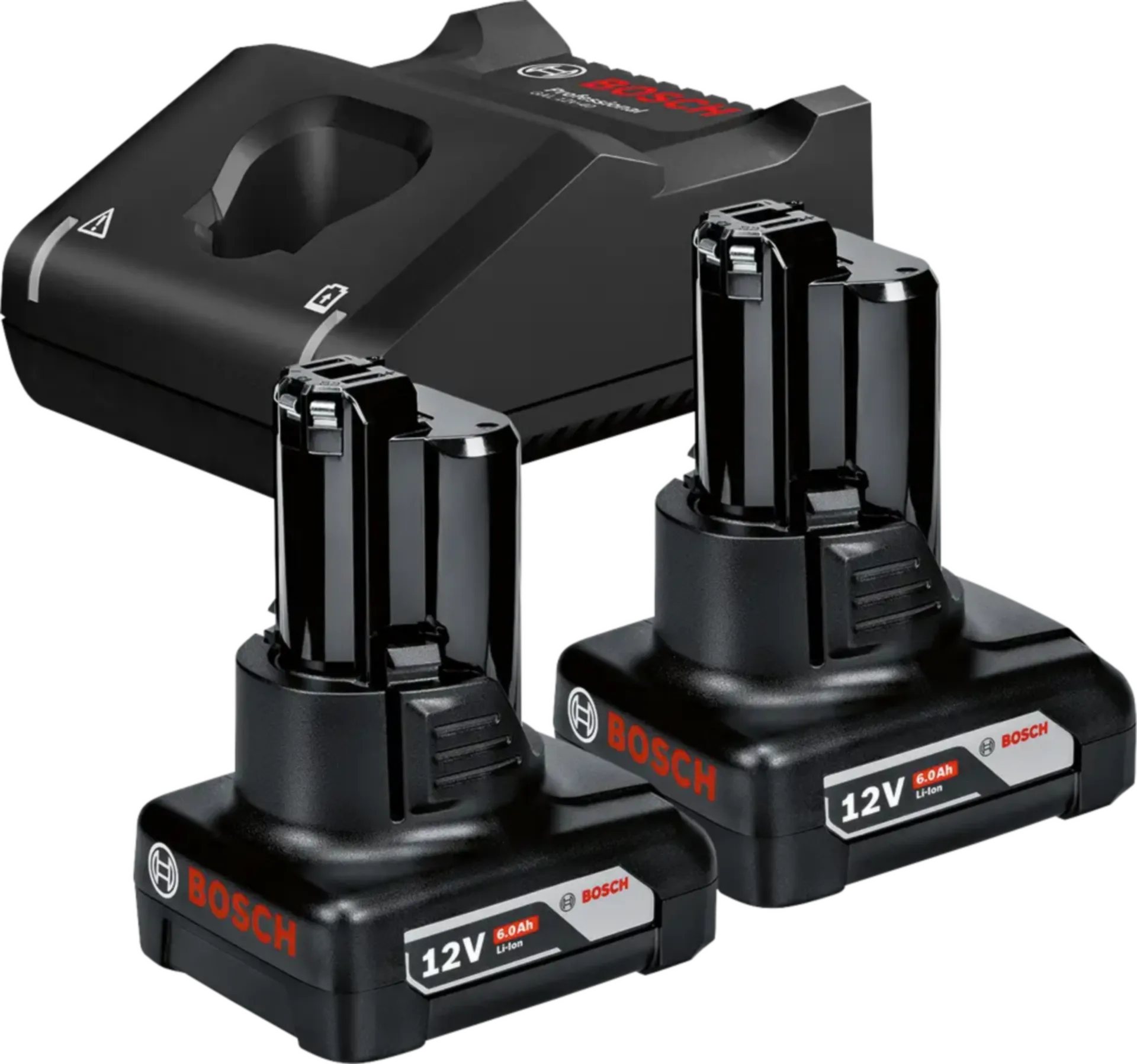 Accu pack GBA 12V 2 X GBA 12V 6,0 Ah, lader GAL 1230 CV