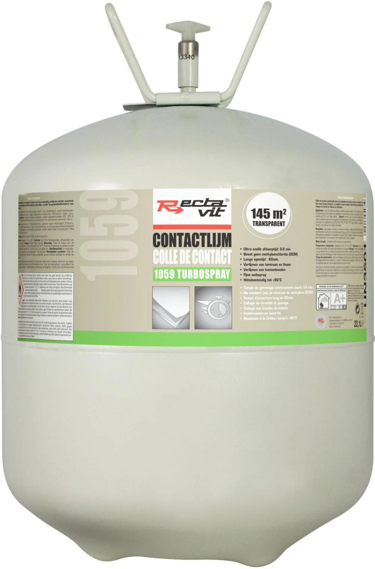 BONBONNE SOUS PRESSION (22.1 LTRS) COLLE DE CONTACT 1059 TURBOSPRAY