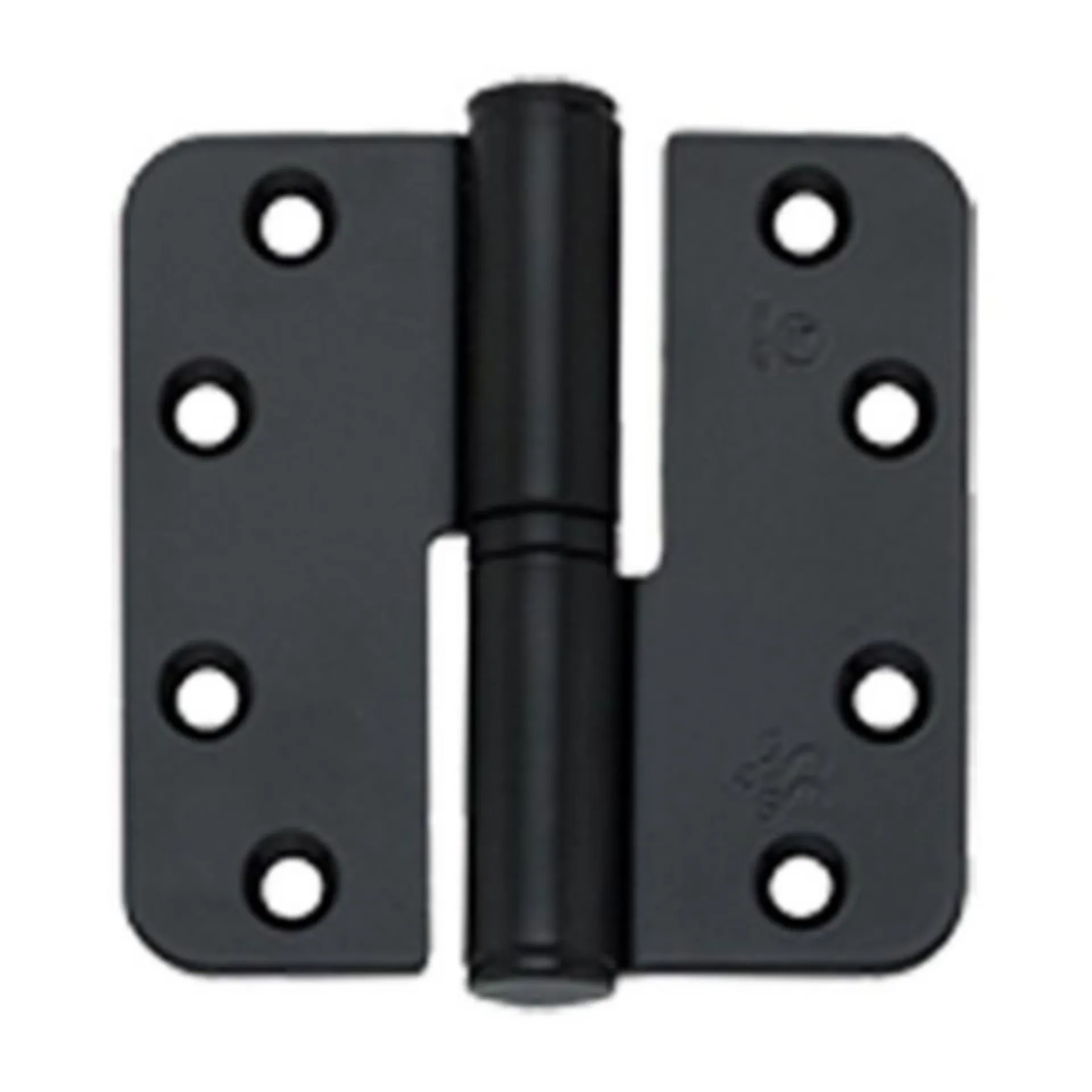 BSW 807 paumel met kogelstift (staal, mat zwart, afgerond, 127 mm, DIN L / BE R)