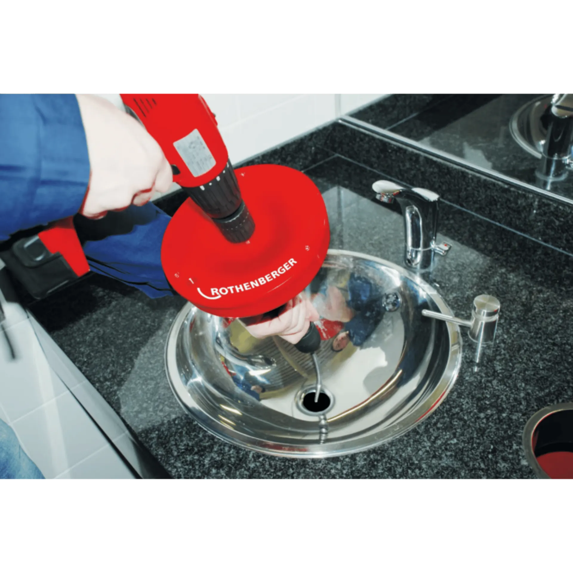 Nettoyeur de canalisation avec ressort 8 mm ROSPI 8 H+E - 7,5 mètres