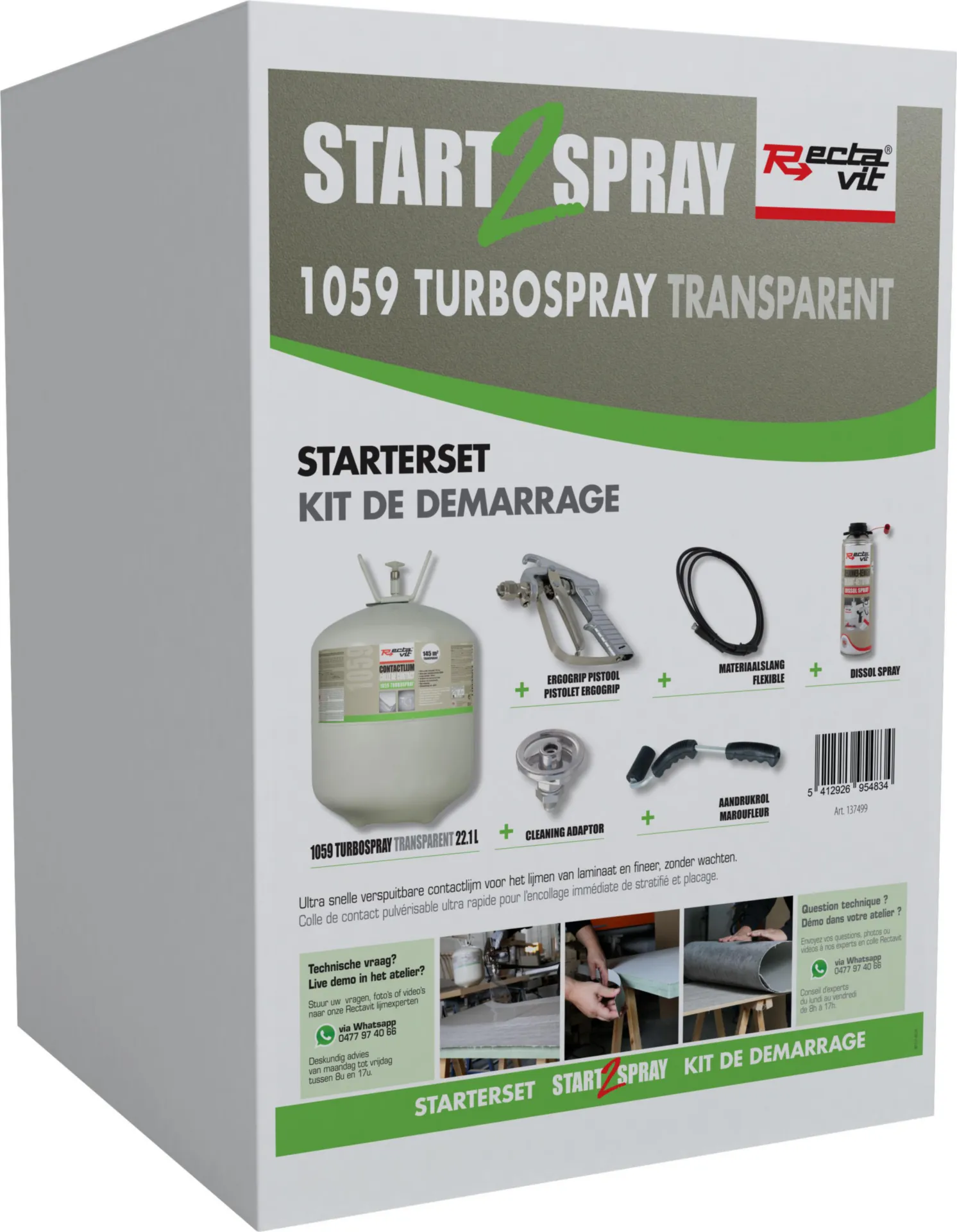 BONBONNE SOUS PRESSION (22.1 LTRS) COLLE DE CONTACT 1059 TURBOSPRAY  COMBIBOX