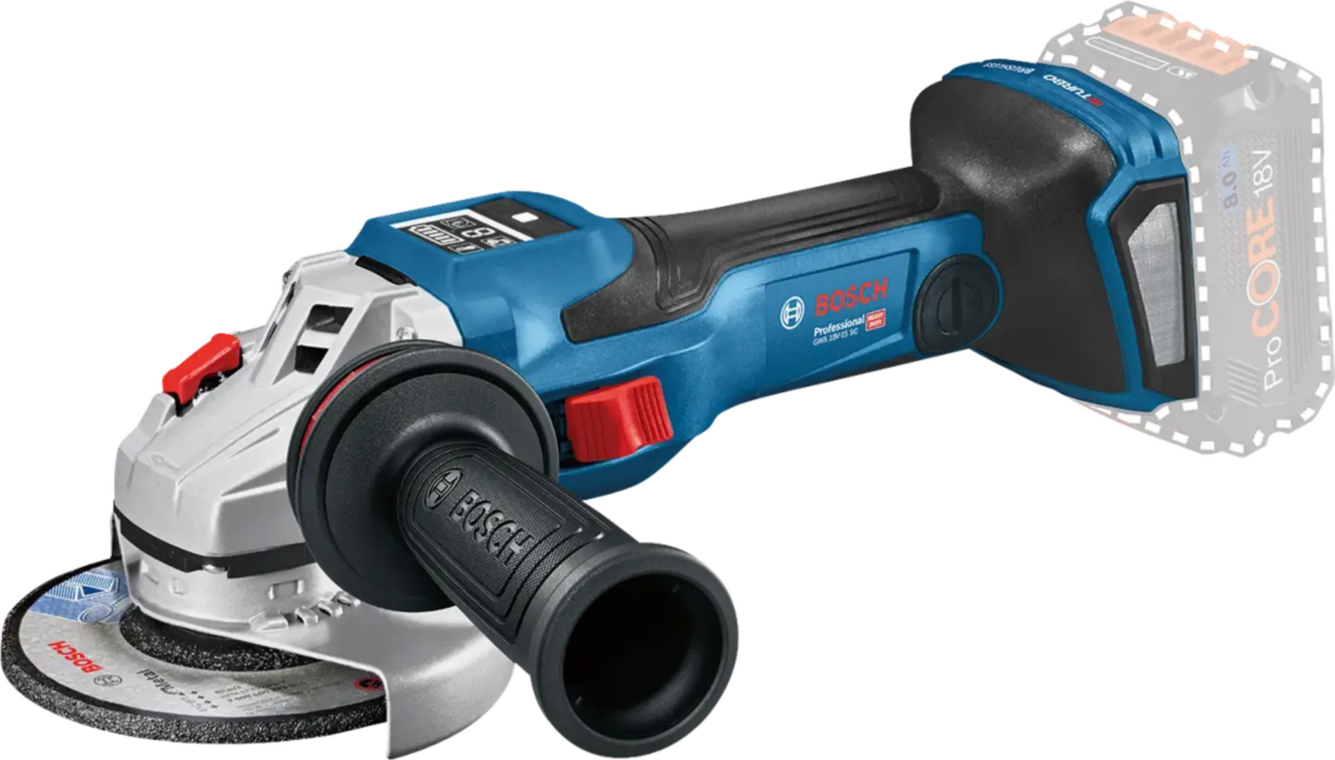 Accu haakse slijper GWS 18 V-15 SC (geleverd zonder accu) Accu haakse slijper GWS 18 V-15 SC (geleverd zonder accu)