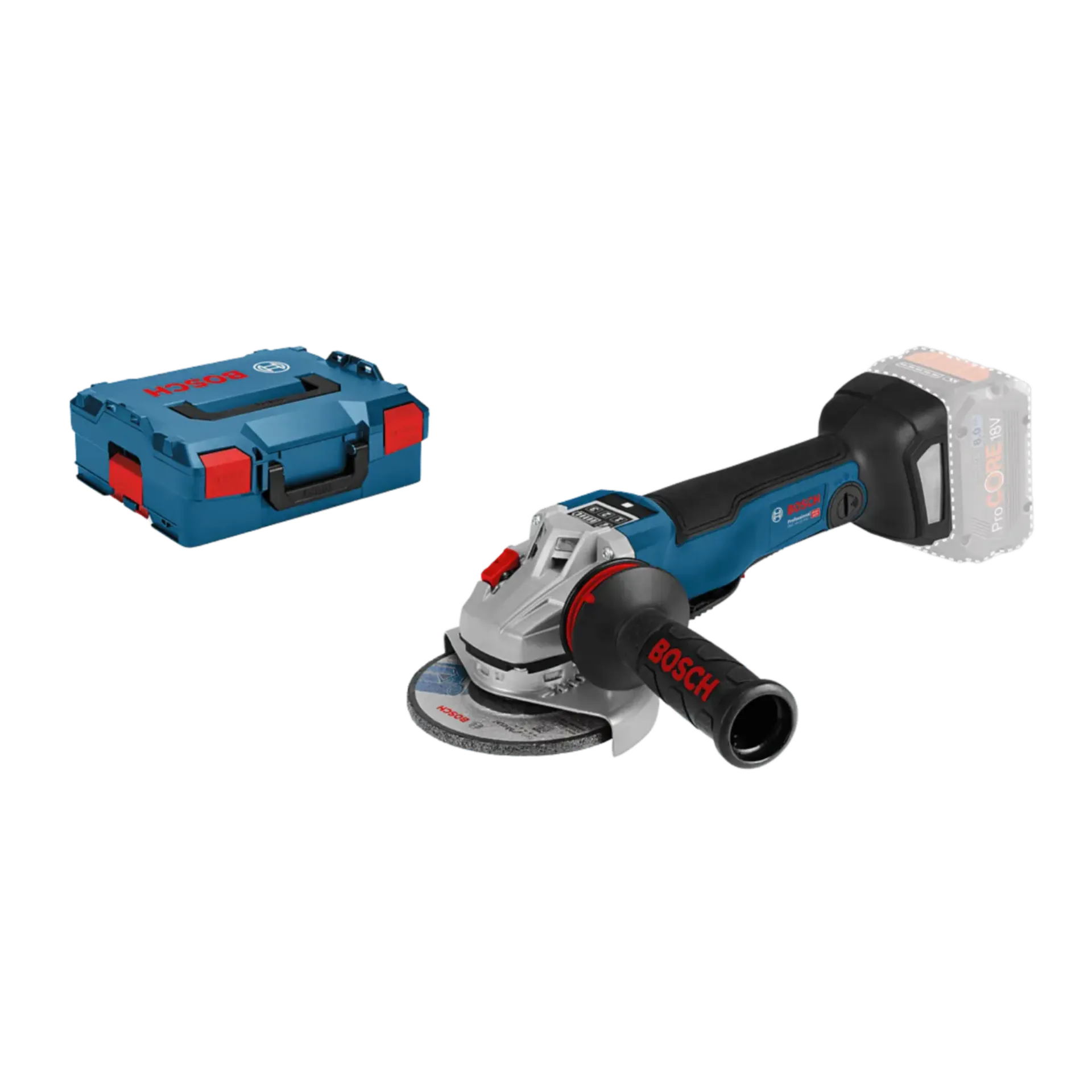 Accu haakse slijpmachine GWS 18 V-10 PSC (geleverd zonder accu of lader) L-Boxx Accu haakse slijpmachine GWS 18 V-10 PSC (geleverd zonder accu of lader) L-Boxx