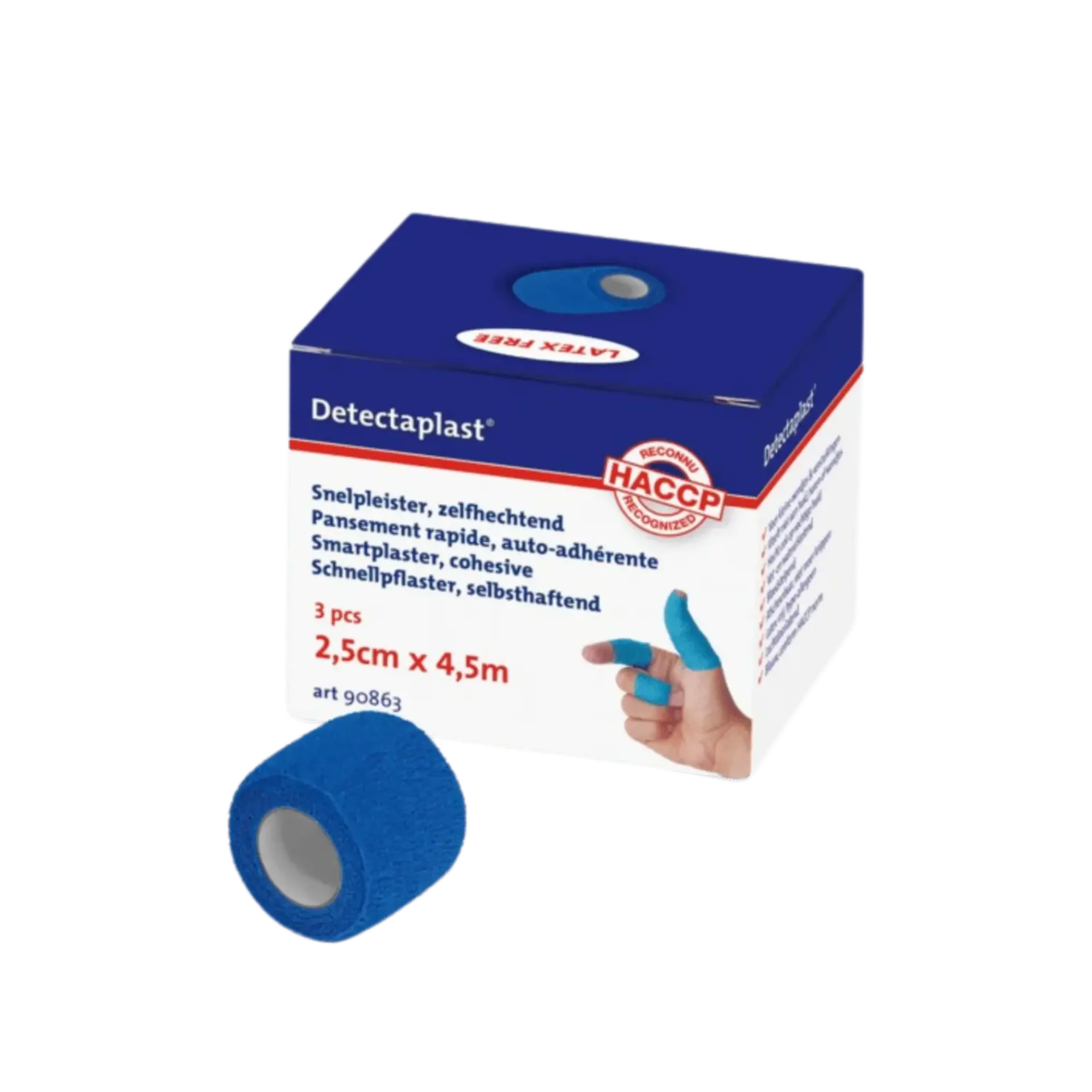 Zelfhechtende snelpleisters op rol (doos van 3 rolletjes) Zelfhechtende snelpleisters op rol (doos van 3 rolletjes)