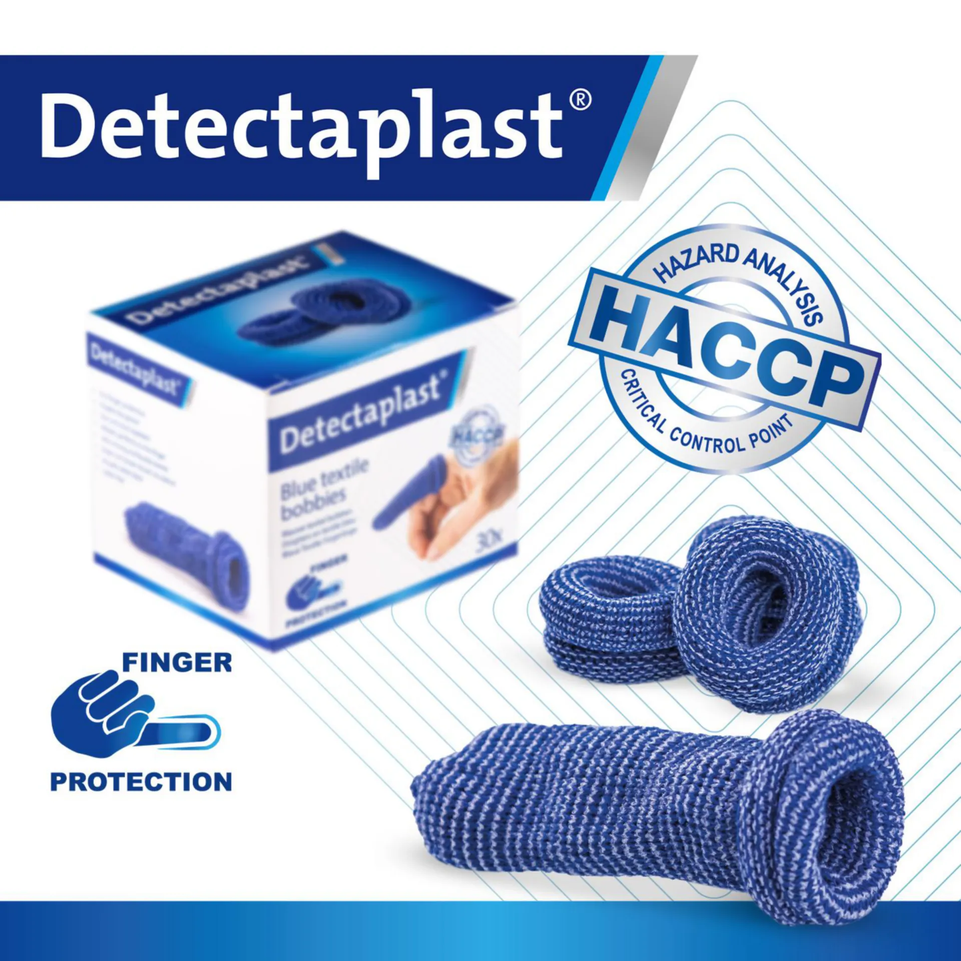DOIGTIERS EN TEXTILE - LARGE (BOÎTE DE 30 PCS)