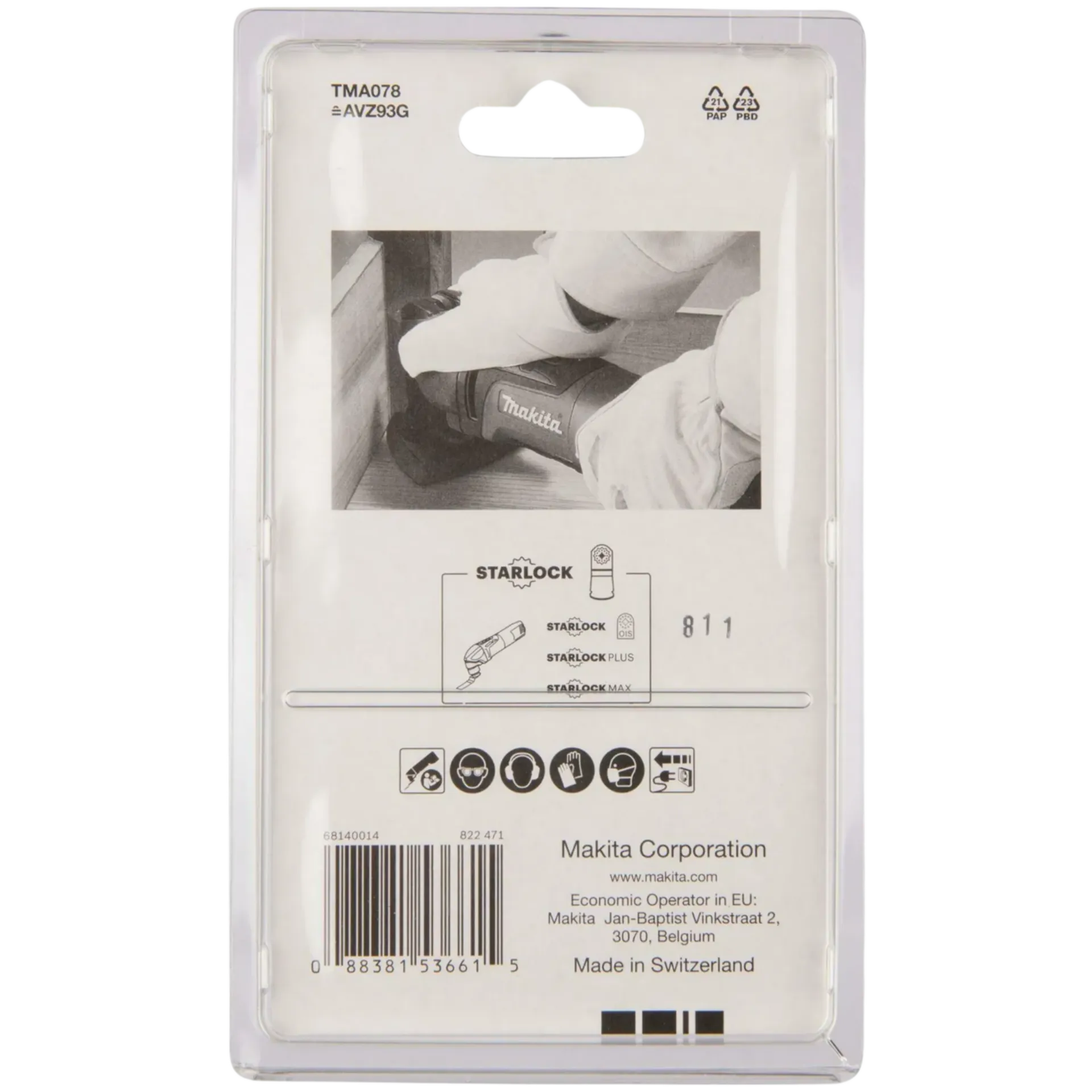Delta schuurzool met velcro voor multitool