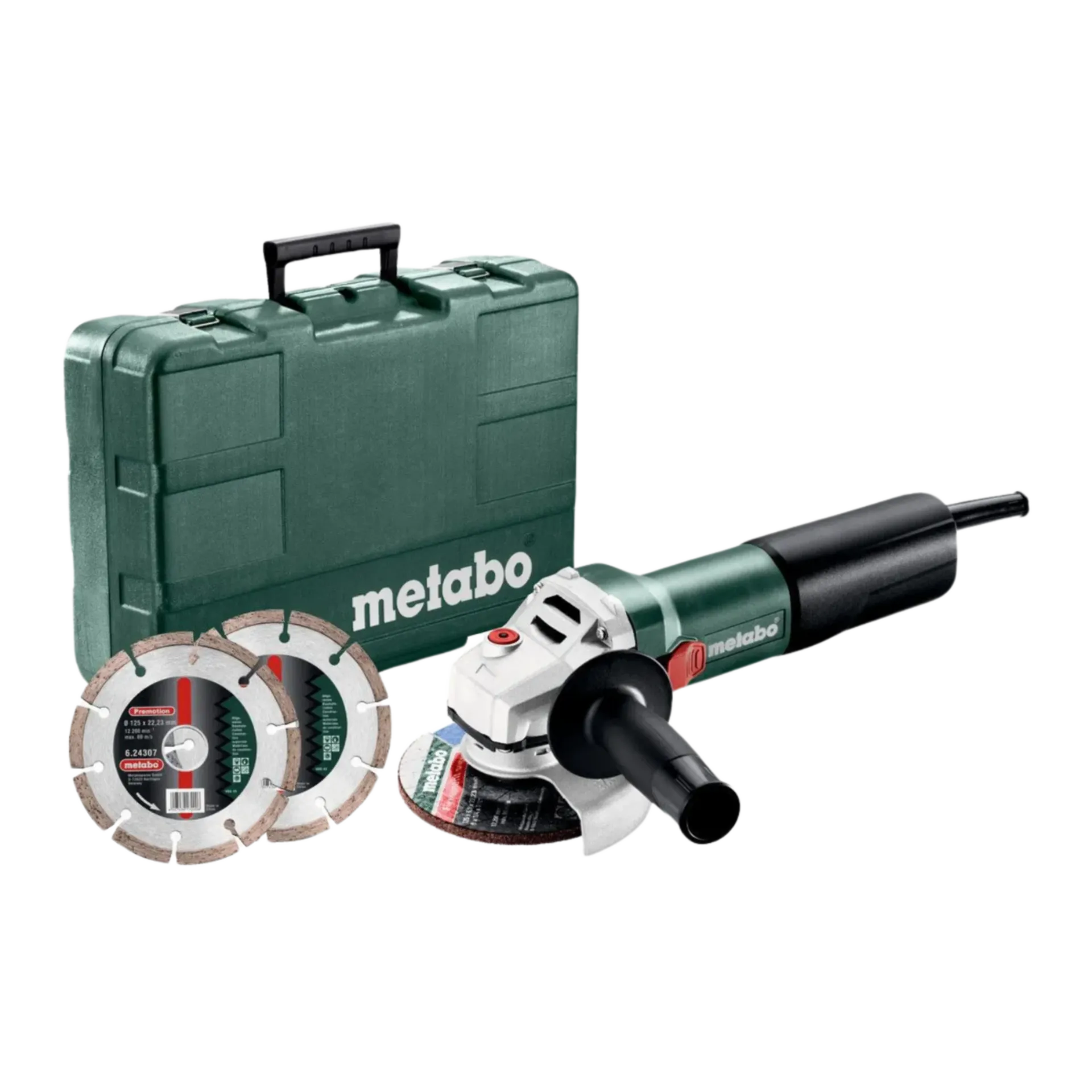 Meuleuse d'angle WQ 1100-125 (1100W - Ø125 mm) avec coffret + 2 disques diamant Meuleuse d'angle WQ 1100-125 (1100W - Ø125 mm) avec coffret + 2 disques diamant