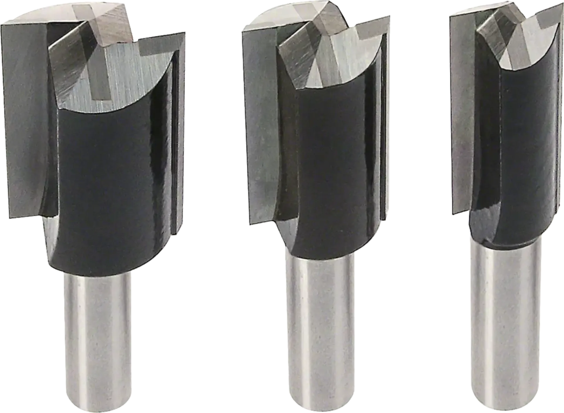 Set de 6 fraises droites, queue de 8mm Set de 6 fraises droites, queue de 8mm