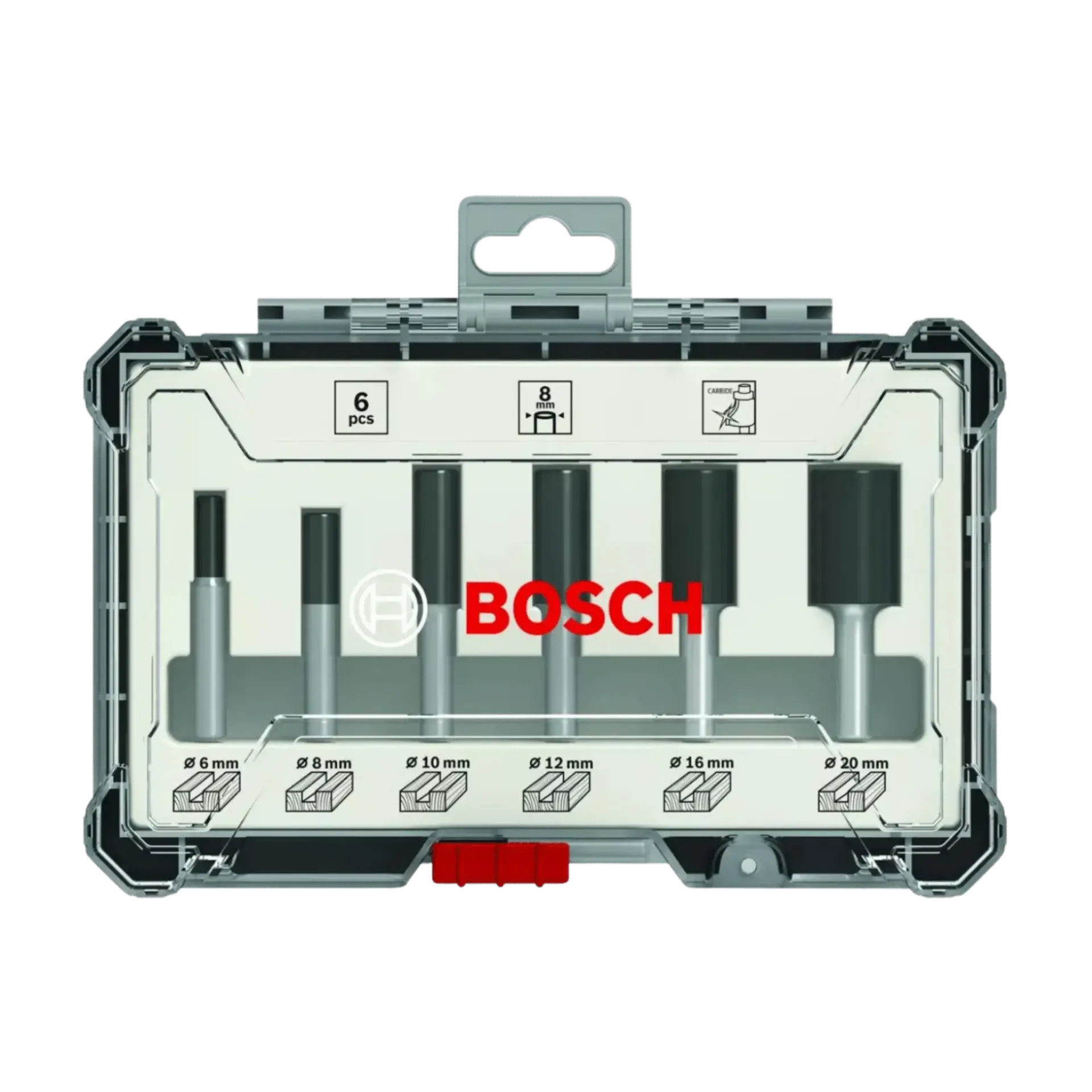6-delige rechte frezenset schacht 8mm 6-delige rechte frezenset schacht 8mm