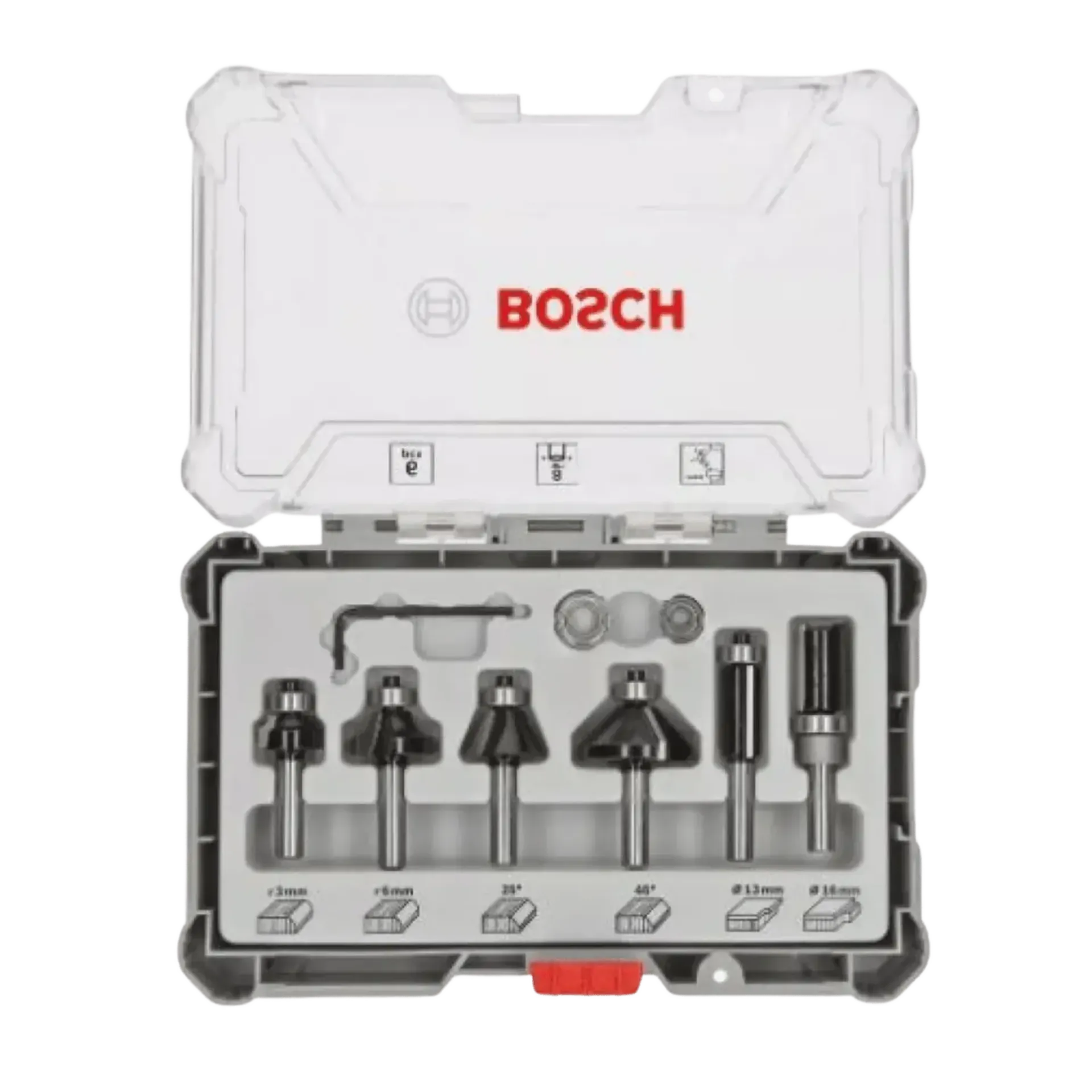 6-delige frezenset afronden en profileren 8mm 6-delige frezenset afronden en profileren 8mm