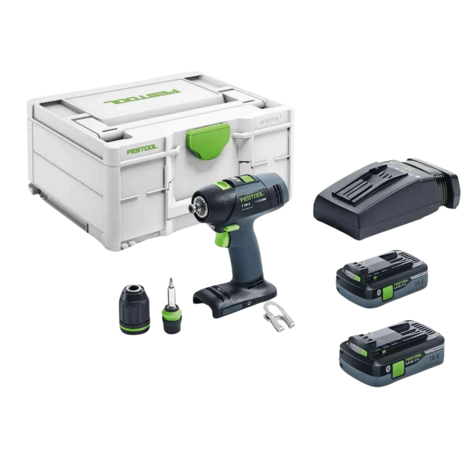 Accu schroef-boormachine T 18+3 HPC 4.0 I-Plus (18 V - 2 x 4 Ah Li-Ion)