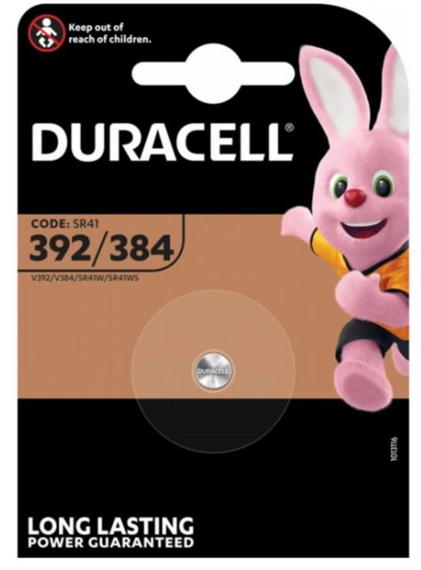 BATTERIE SR41 - DURACELL SPE SILVER 384/392 - BLISTER 1PC