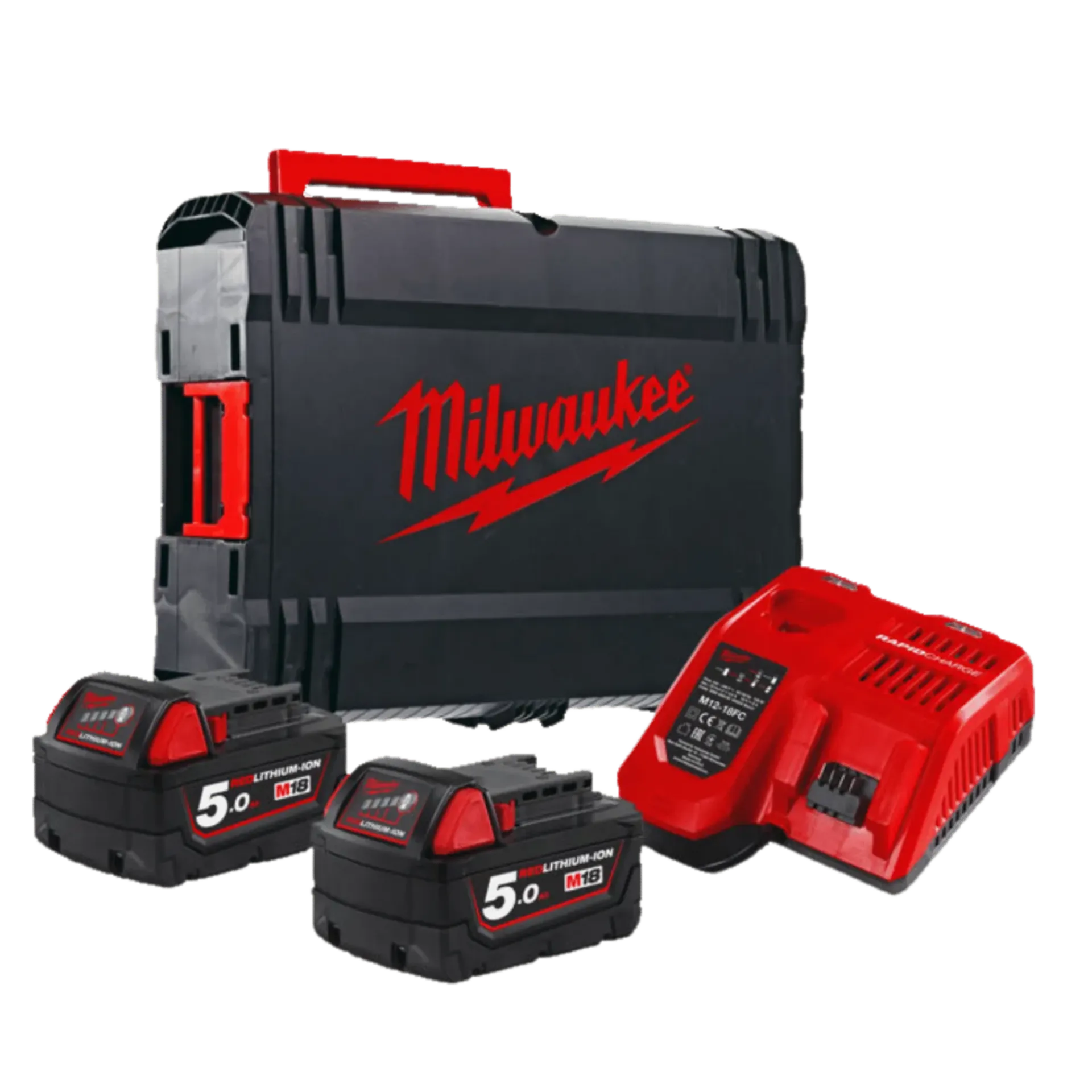 Set Batterijen 18V NRG-502 : 2 X 5 Ah Li-ion + Lader
