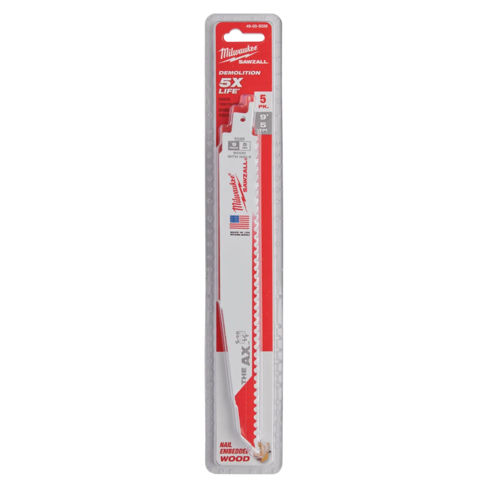 The Ax - reciprozaagblad 230 / 5 - 3,2 mm (5 stuks)