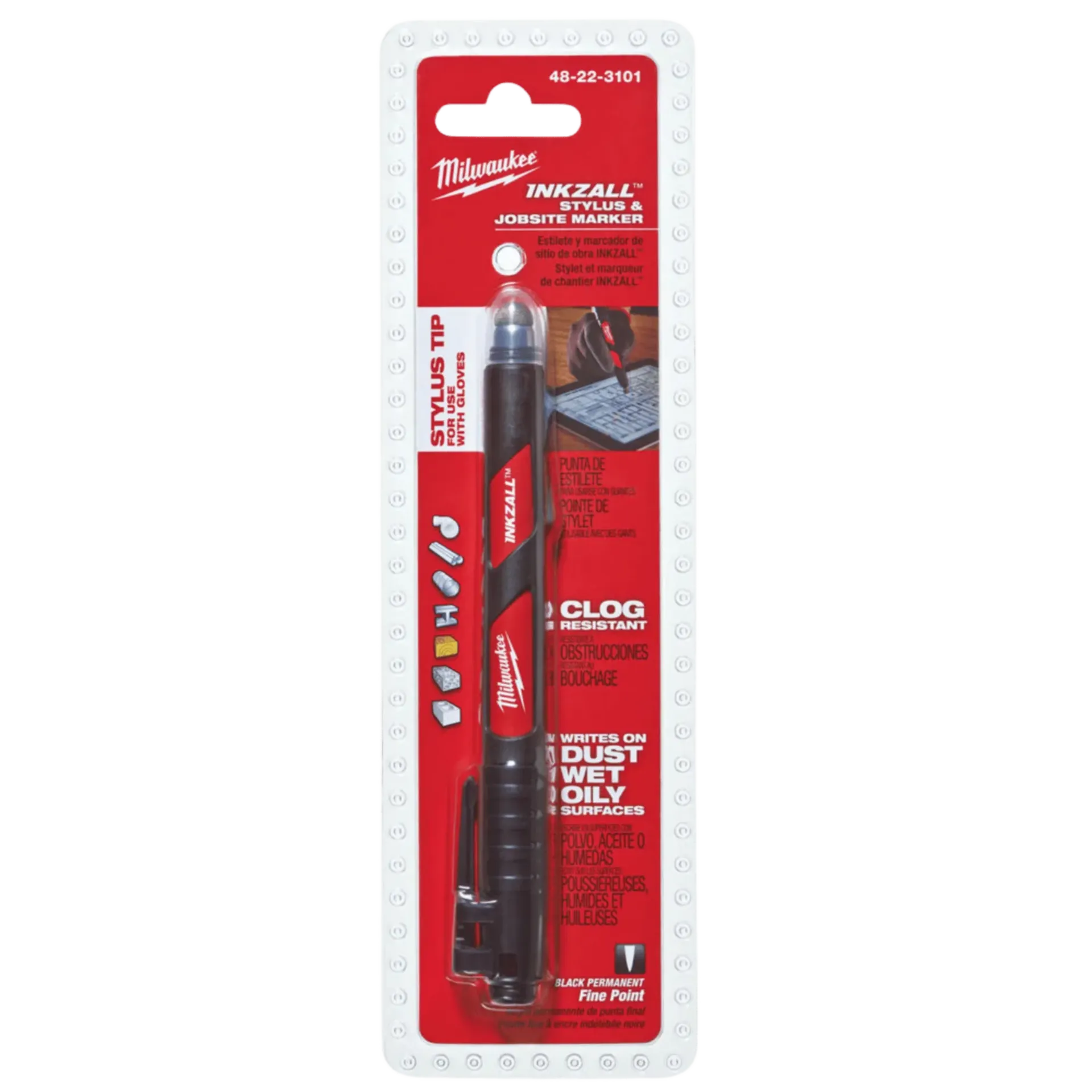 Marqueur Inkzall pointe fine 1,0mm noir + stylet (1 pièce) - 48223101 Marqueur Inkzall pointe fine 1,0mm noir + stylet (1 pièce) - 48223101