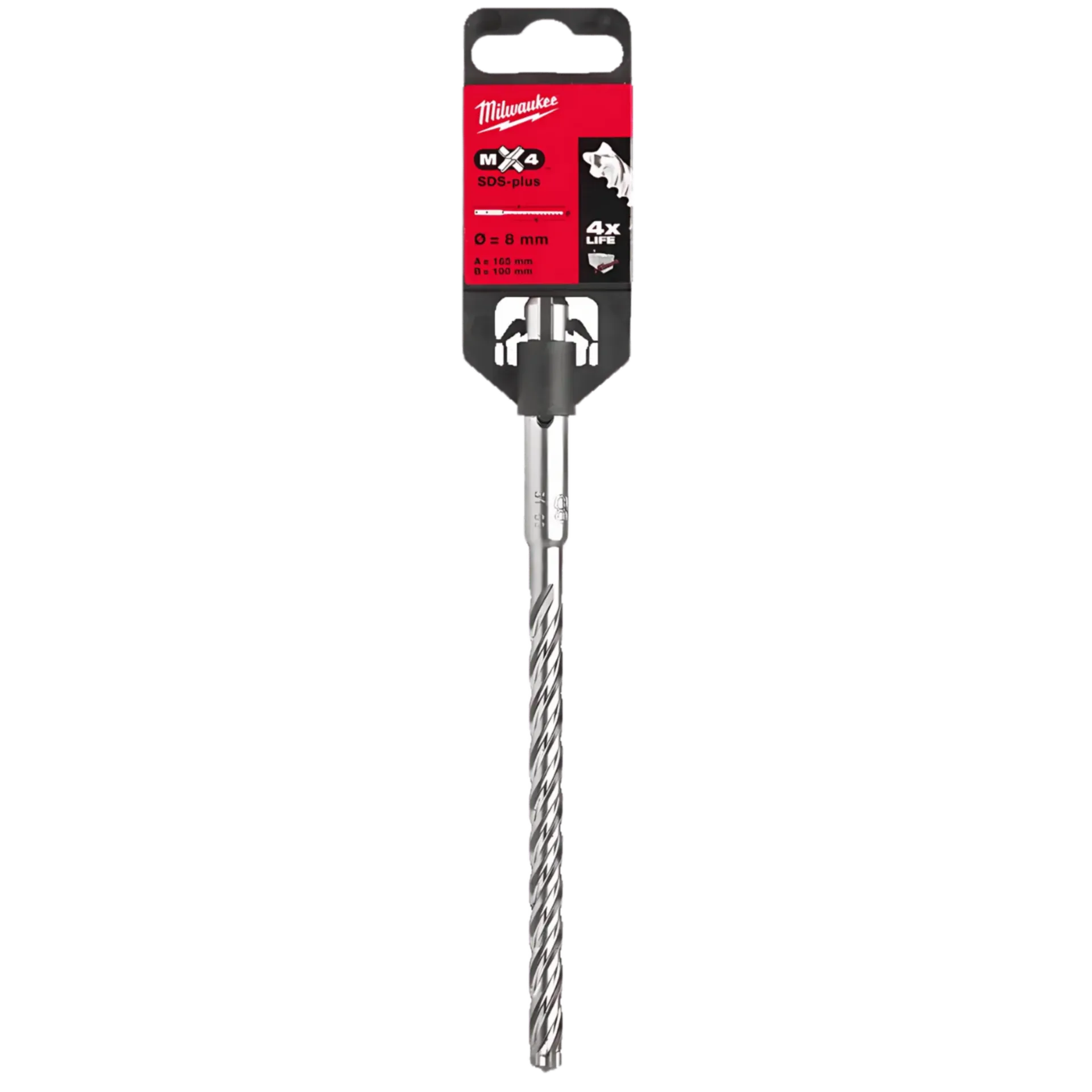 SDS-Plus hamerboor MX4 - 8 x 160 x 100 mm SDS-Plus hamerboor MX4 - 8 x 160 x 100 mm