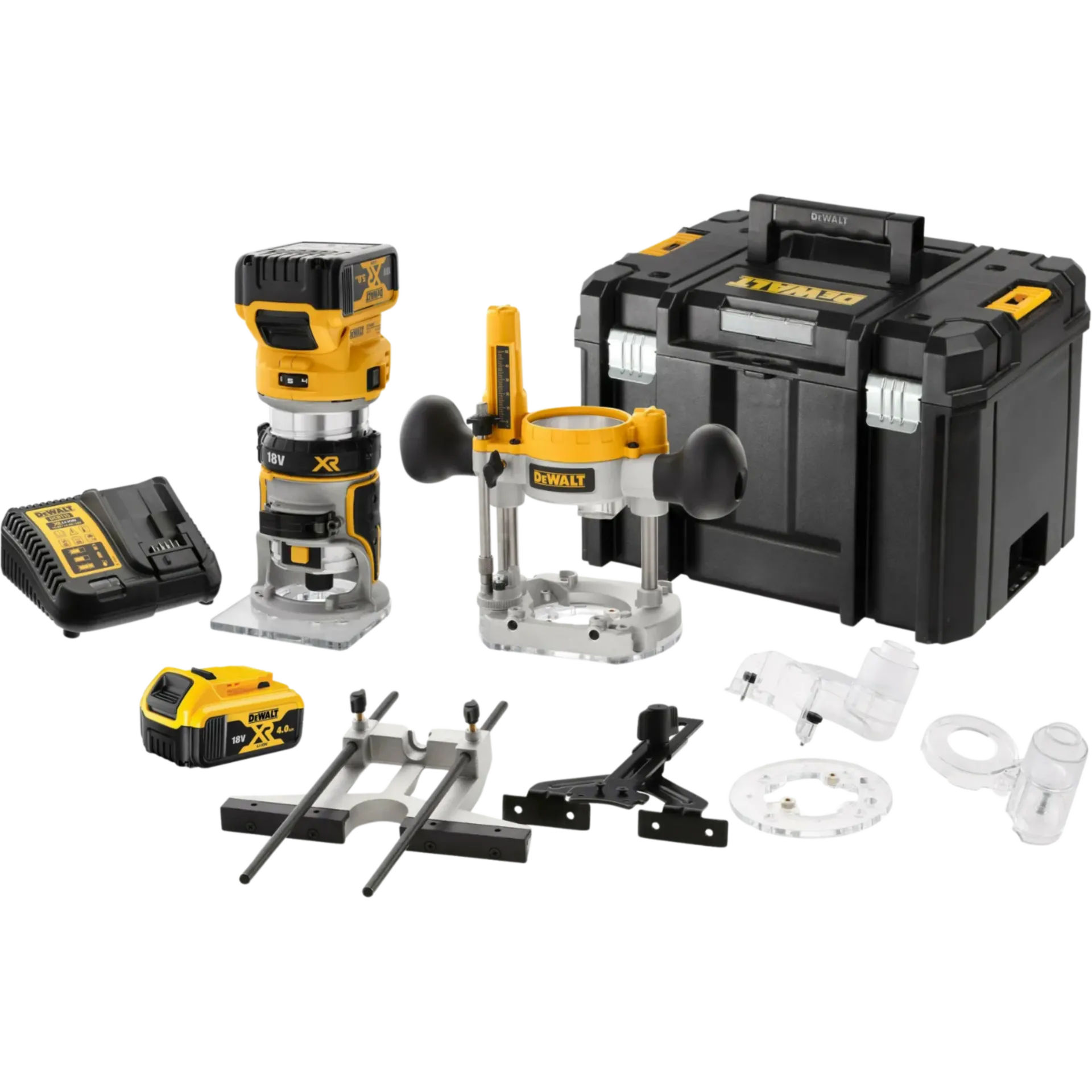 Défonceuse plongeante sans balais avec semelle interchangeable (18 V - 2 x 5,0 Ah) Défonceuse plongeante sans balais avec semelle interchangeable (18 V - 2 x 5,0 Ah)