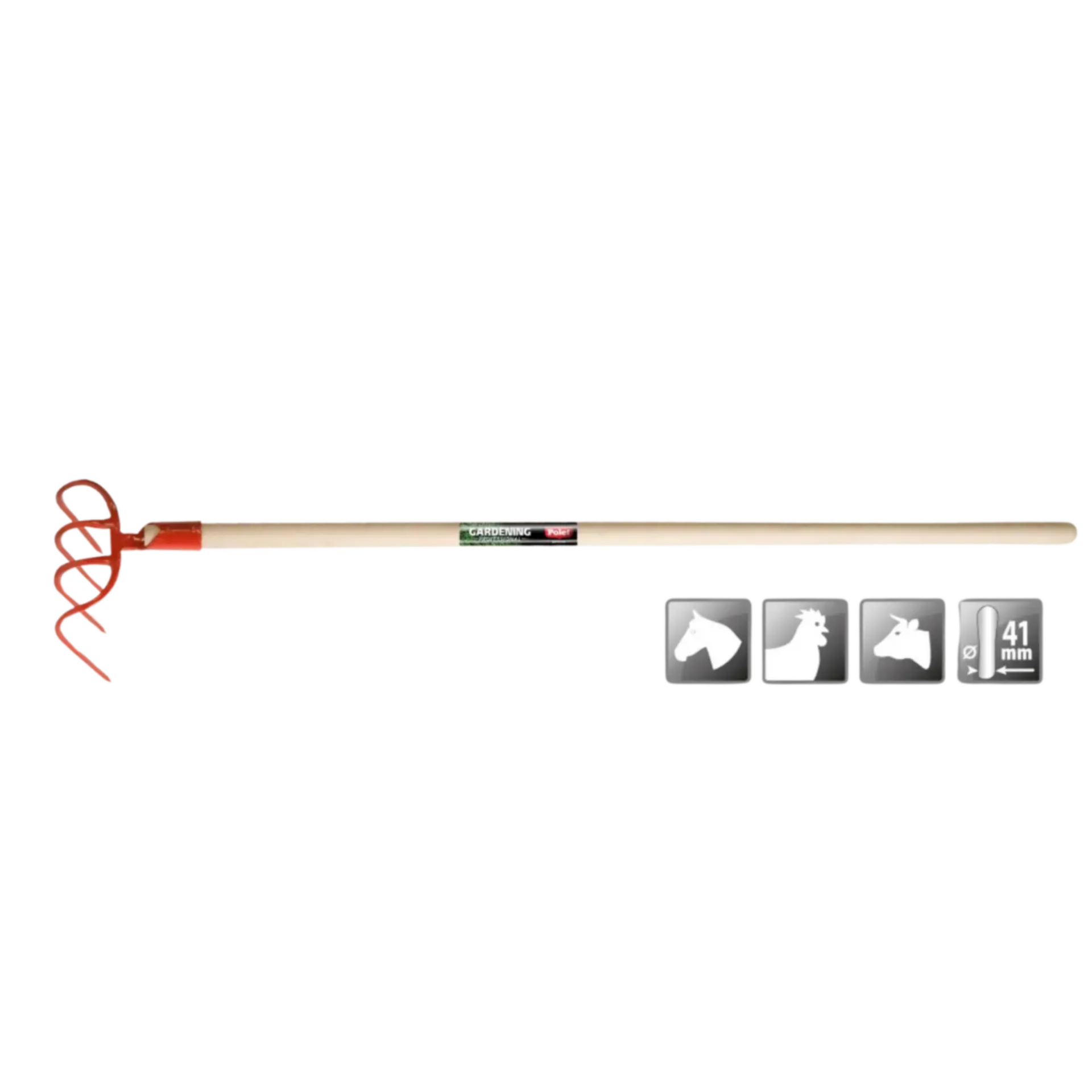 Mesthaak Dul 4T (260 x 210 mm) met beuken steel (1,3 m) Mesthaak Dul 4T (260 x 210 mm) met beuken steel (1,3 m)