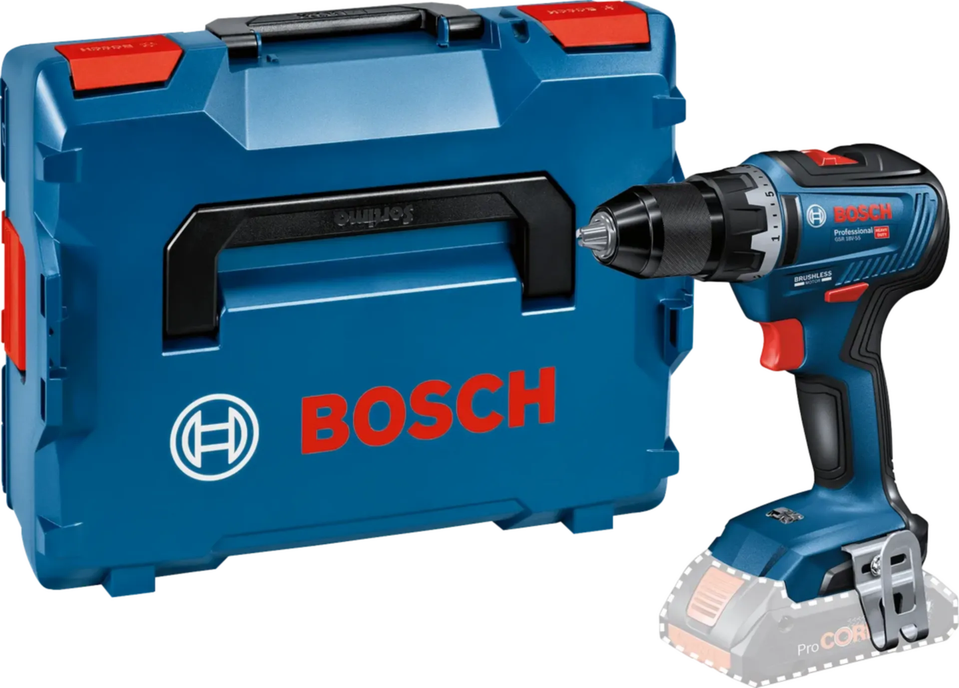 Schroef- en boormachine GSR 18 V-55 (18V - zonder accu) Schroef- en boormachine GSR 18 V-55 (18V - zonder accu)