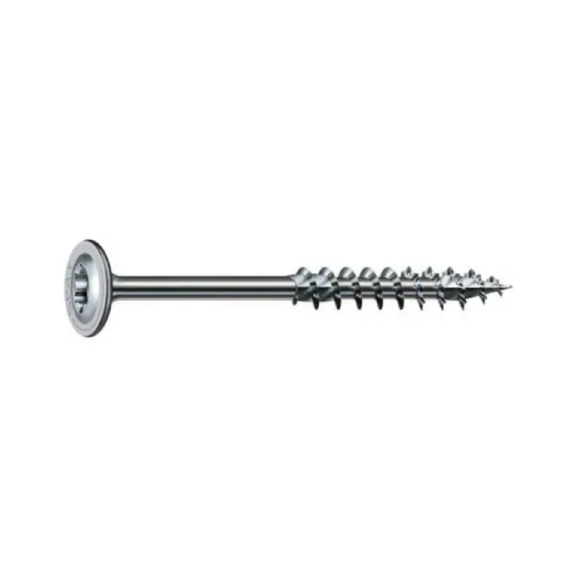 Constructie houtschroef deeldraad discuskop inox 8,0 x 180 TX40 (50 stuks)