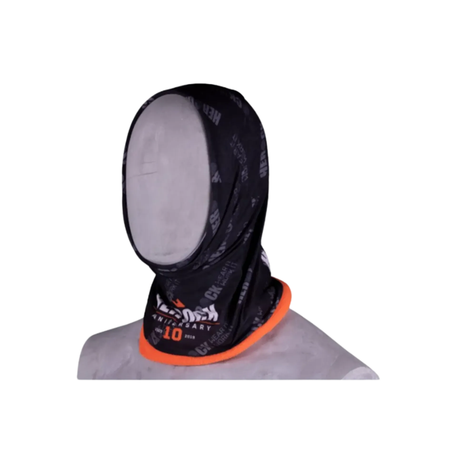 Tour de cou/buff - noir/orange