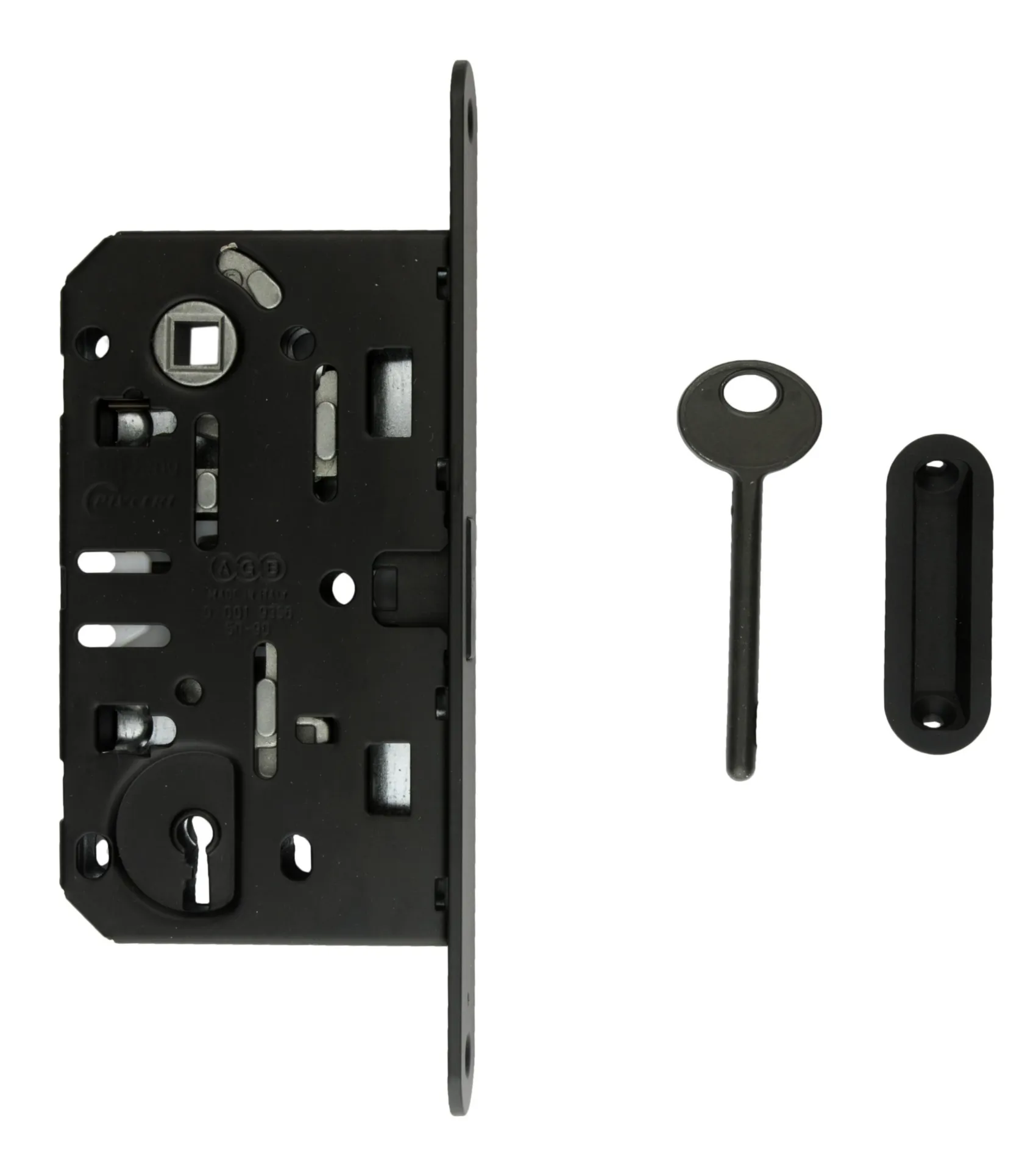AGB Polaris serrure magnétique BB (entraxe 90 mm, axe 50 mm, têtière arrondie noire)