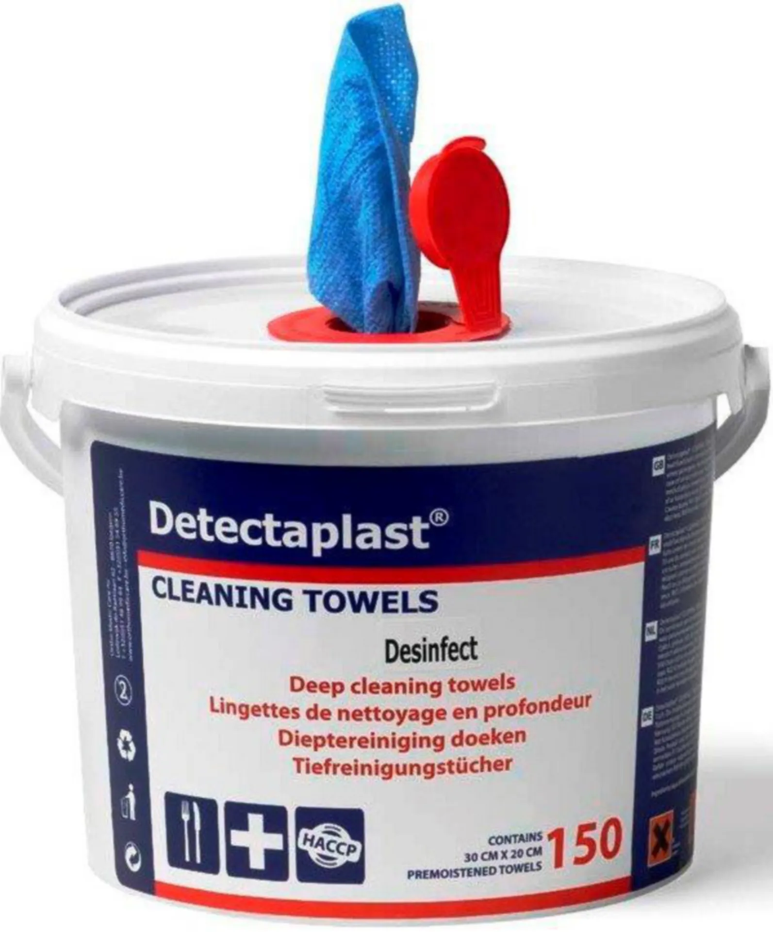 CLEANING TOWELS DÉSINFECTANTS  - 150 PCS PAR SEAU