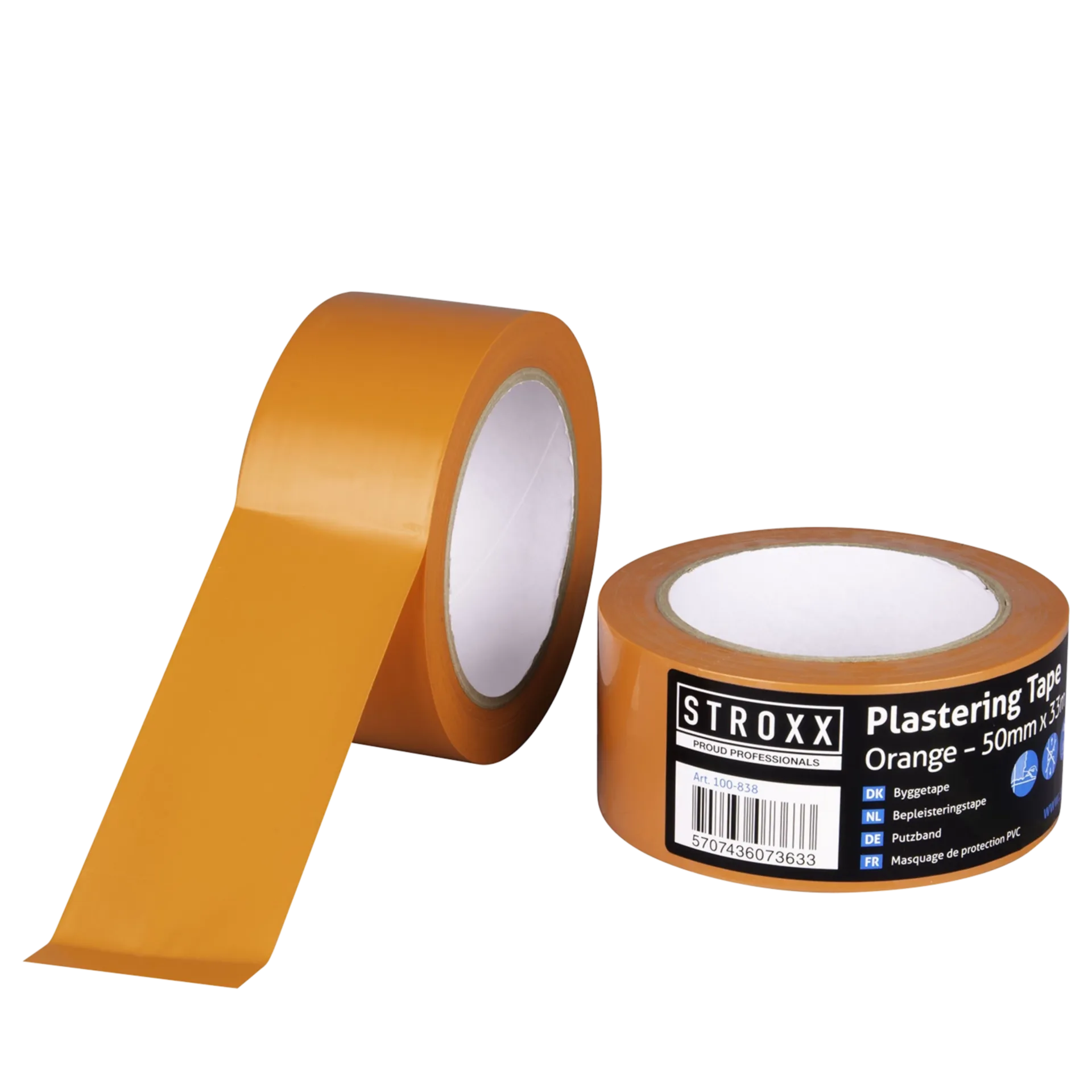 Bouwtape Oranje 50mm 33m