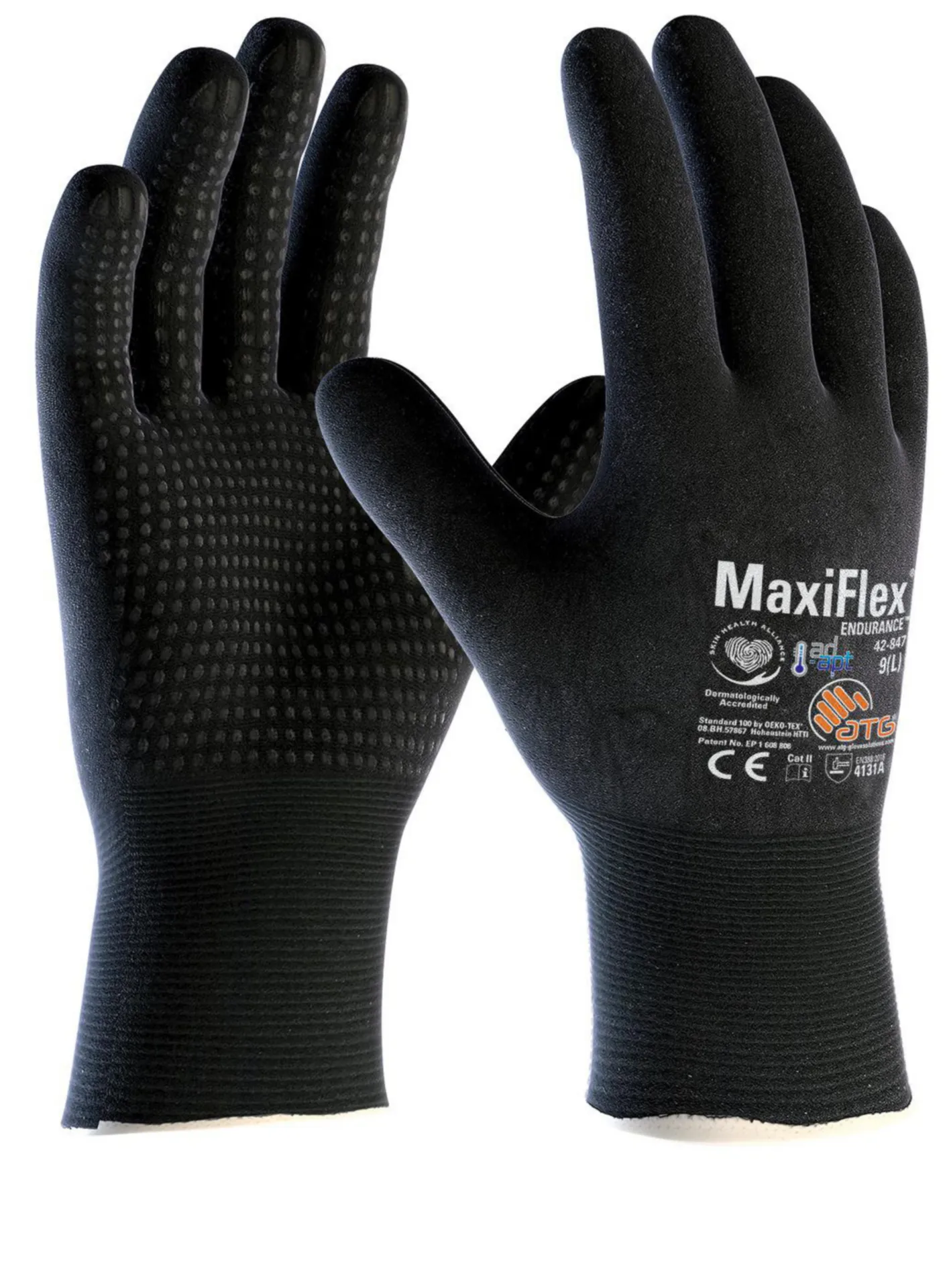 ATG Maxiflex Endurance AD-APT 42-847 werkhandschoen (nitrilcoating, 3/4 coating, polslange manchet)