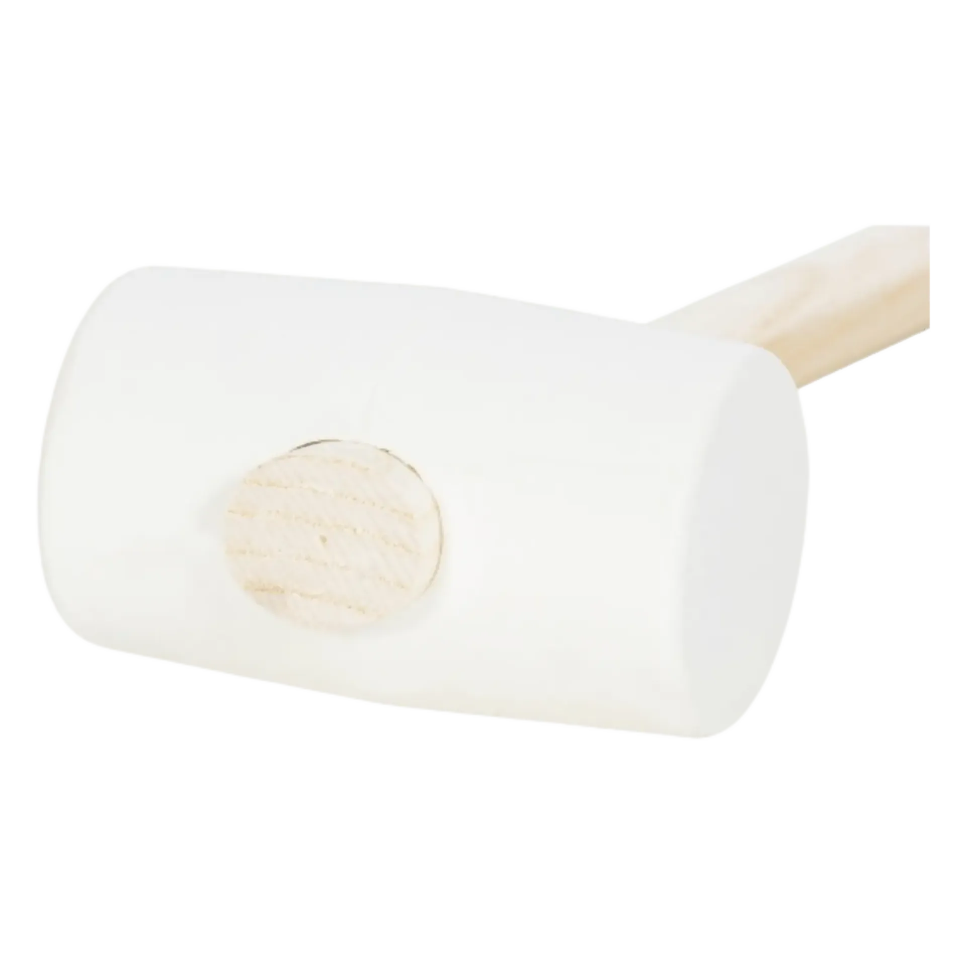 Massette en caoutchouc blanc 115 x 65mm avec manche en frêne - 2510721-2