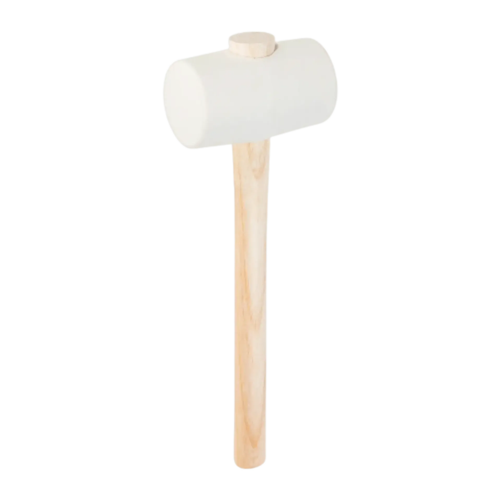 Massette en caoutchouc blanc 115 x 65mm avec manche en frêne - 2510721-2