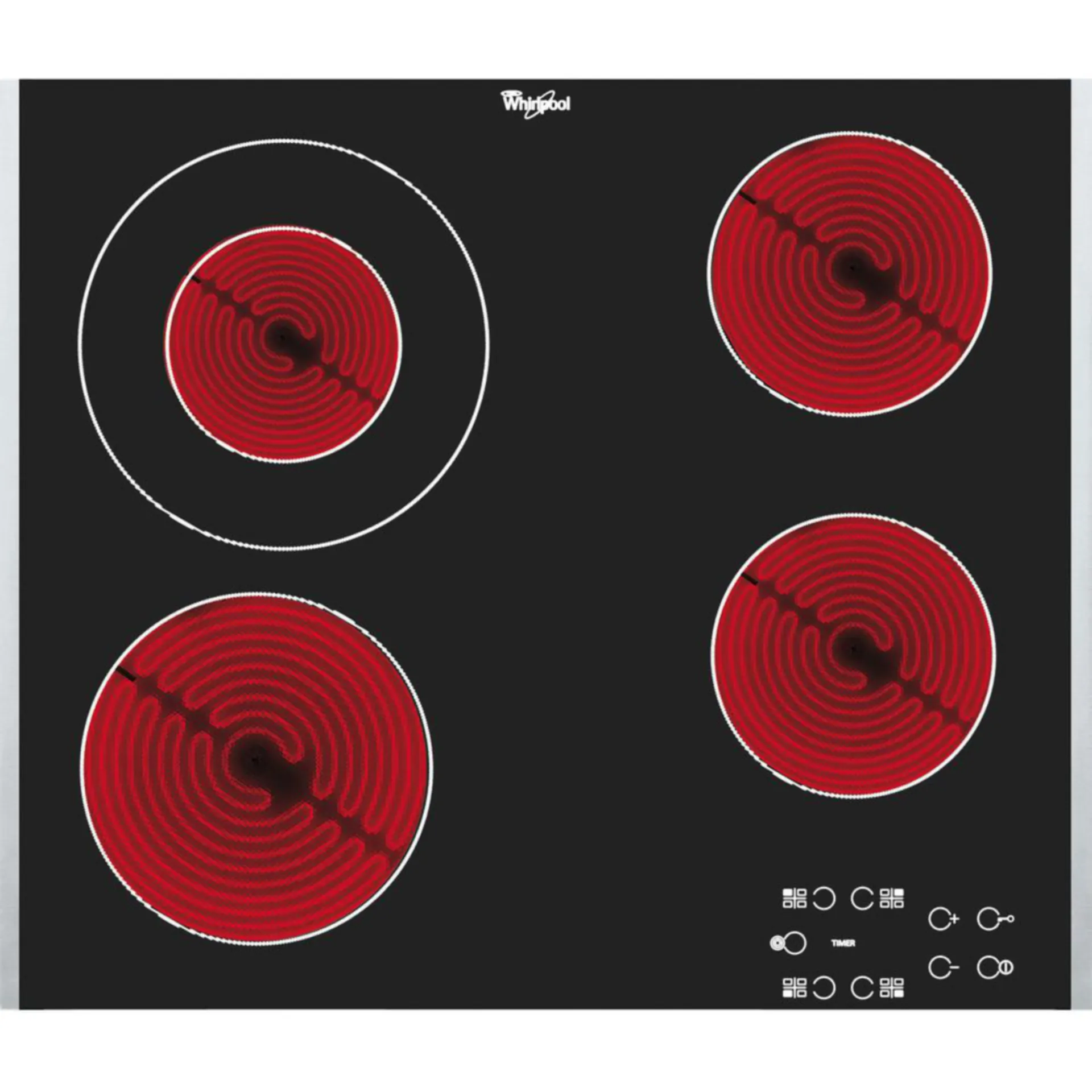 WHIRLPOOL AKT 8130/LX Table de cuisson vitrocéramique, 58 cm, 5 HiLight