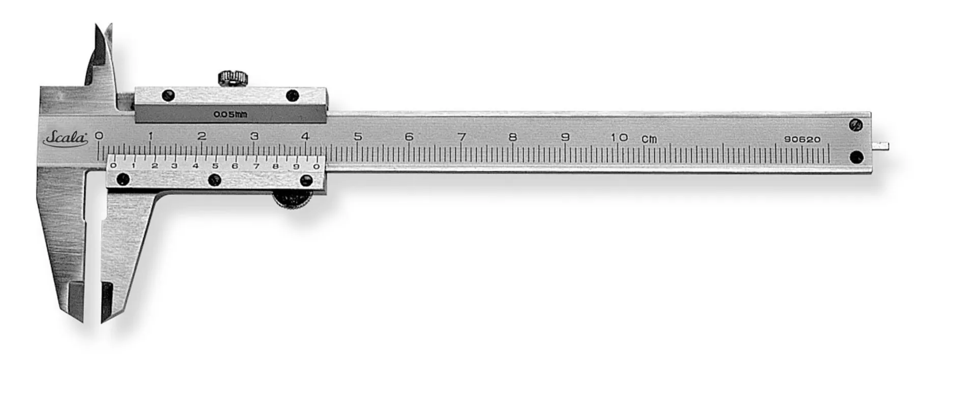 Scala 216.302-X schuifmaat (100 x 30 mm, vergrendelingsschroef, 1/20 mm)