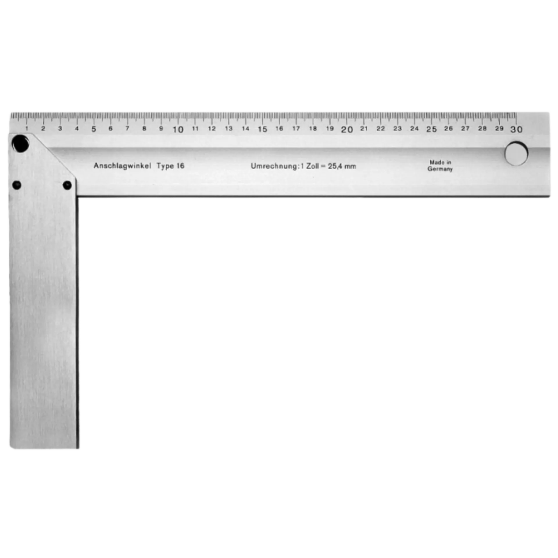 Precisiewinkelhaak met aanslag 600 x 300 mm geanodiseerd alu + graduatie - 416.310 Precisiewinkelhaak met aanslag 600 x 300 mm geanodiseerd alu + graduatie - 416.310