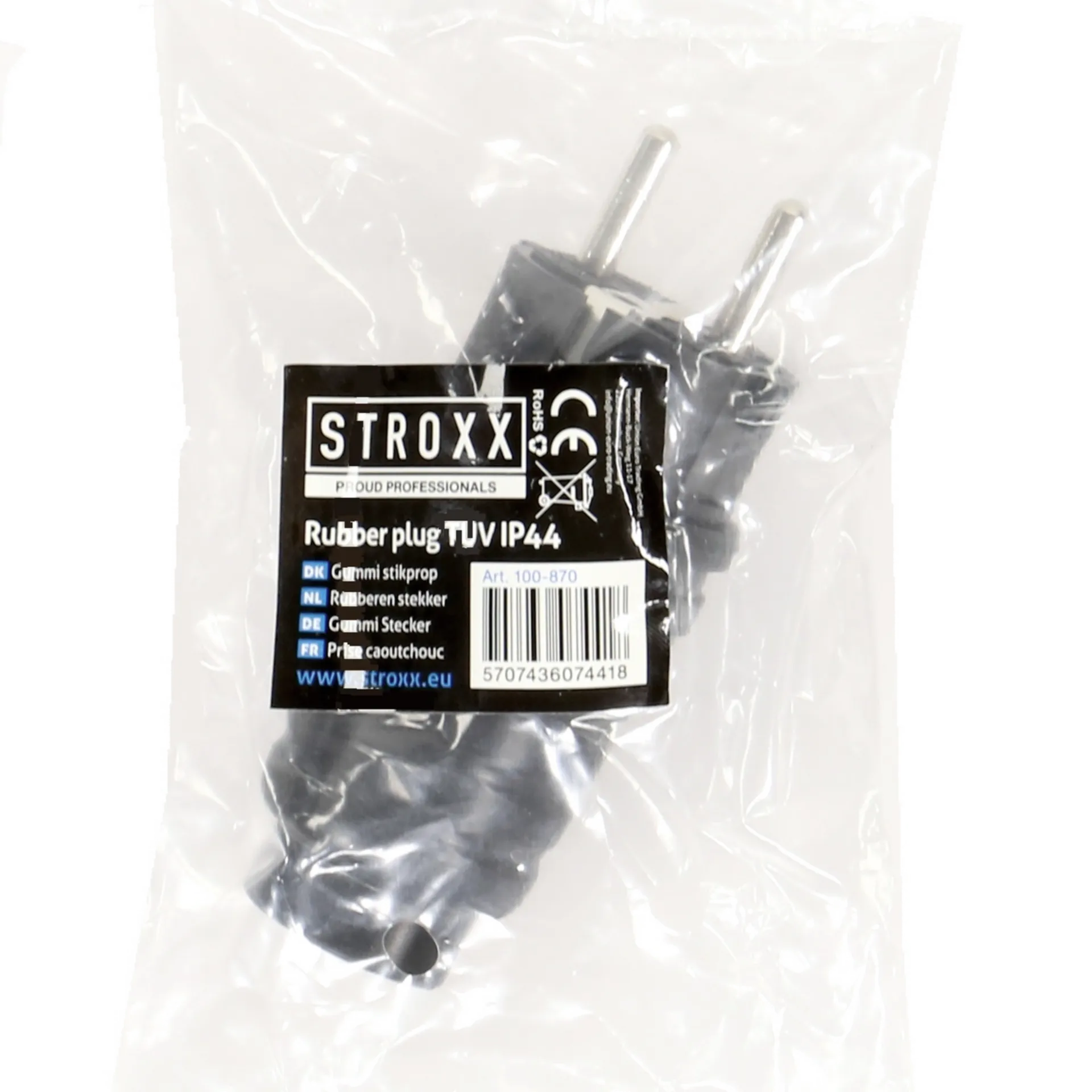 Rubber stekker mannelijk 230V/16A