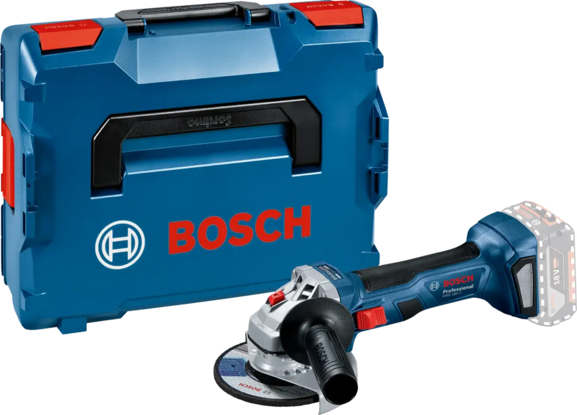 Accu haakse slijper GWS 18V-7 (18V - zonder accu ) Accu haakse slijper GWS 18V-7 (18V - zonder accu )