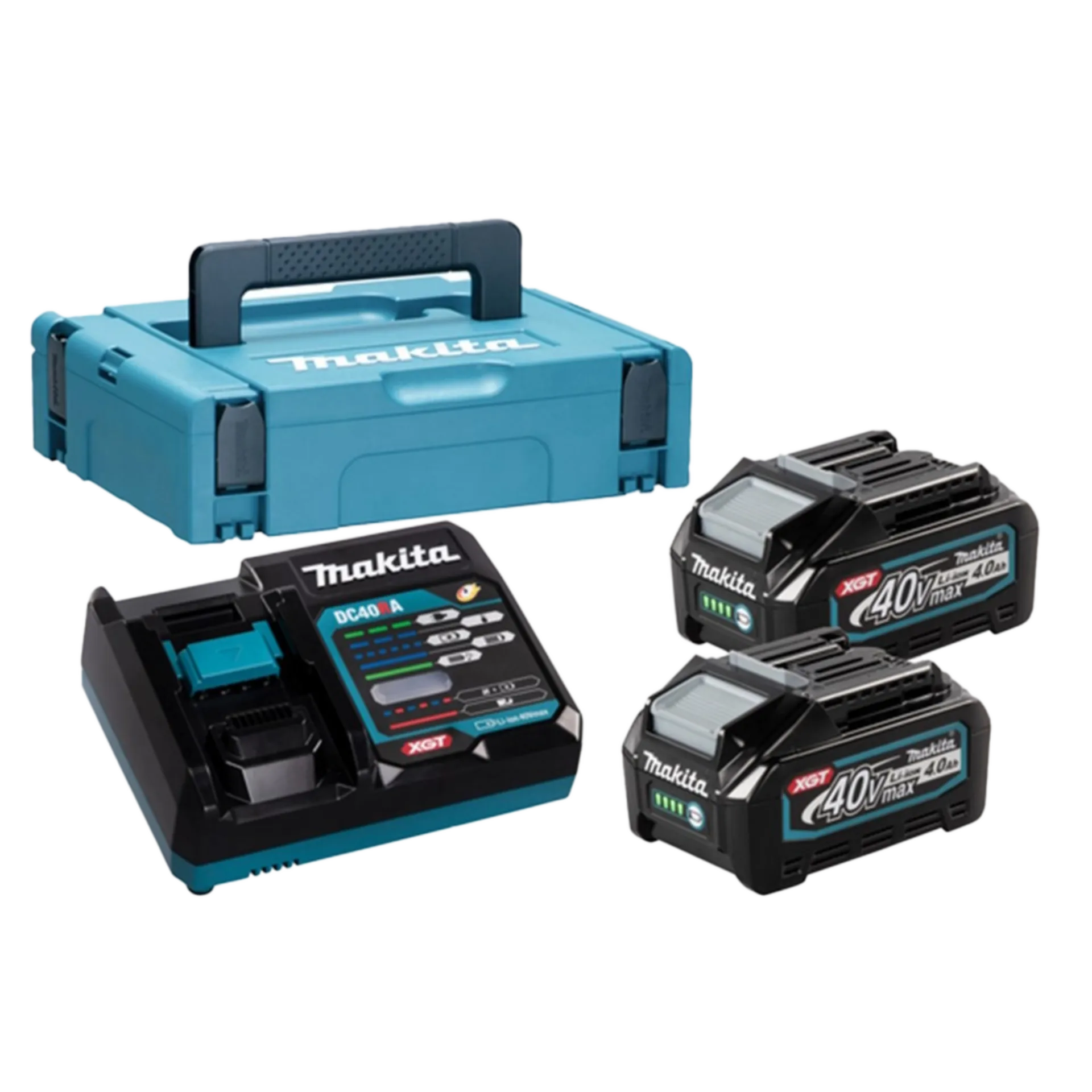 Set de Batteries 40V : 2 x 4.0 Ah Li-ion + Chargeur Set de Batteries 40V : 2 x 4.0 Ah Li-ion + Chargeur