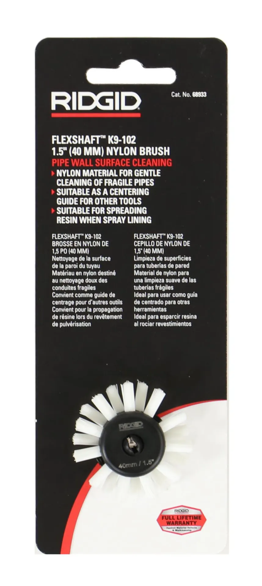 BROSSE NYLON 40 MM  KABEL 1/4 (6 MM)