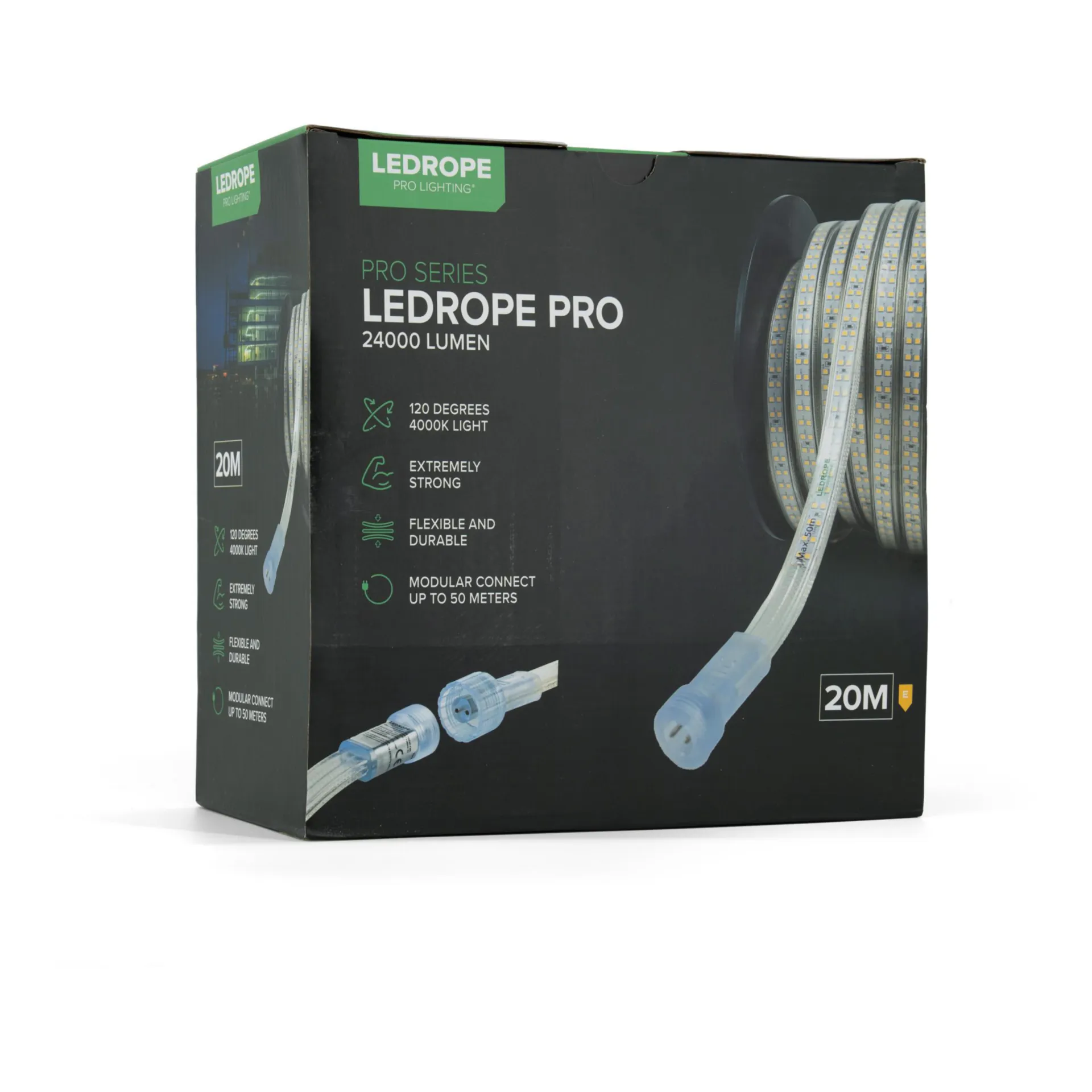 Guirlande lumineuse 20m sans câble d'alimentation (230V - 4000K - 13500lm) - 011.LRP20